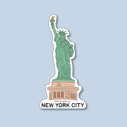 Illustrated Statue Of Liberty Sticker