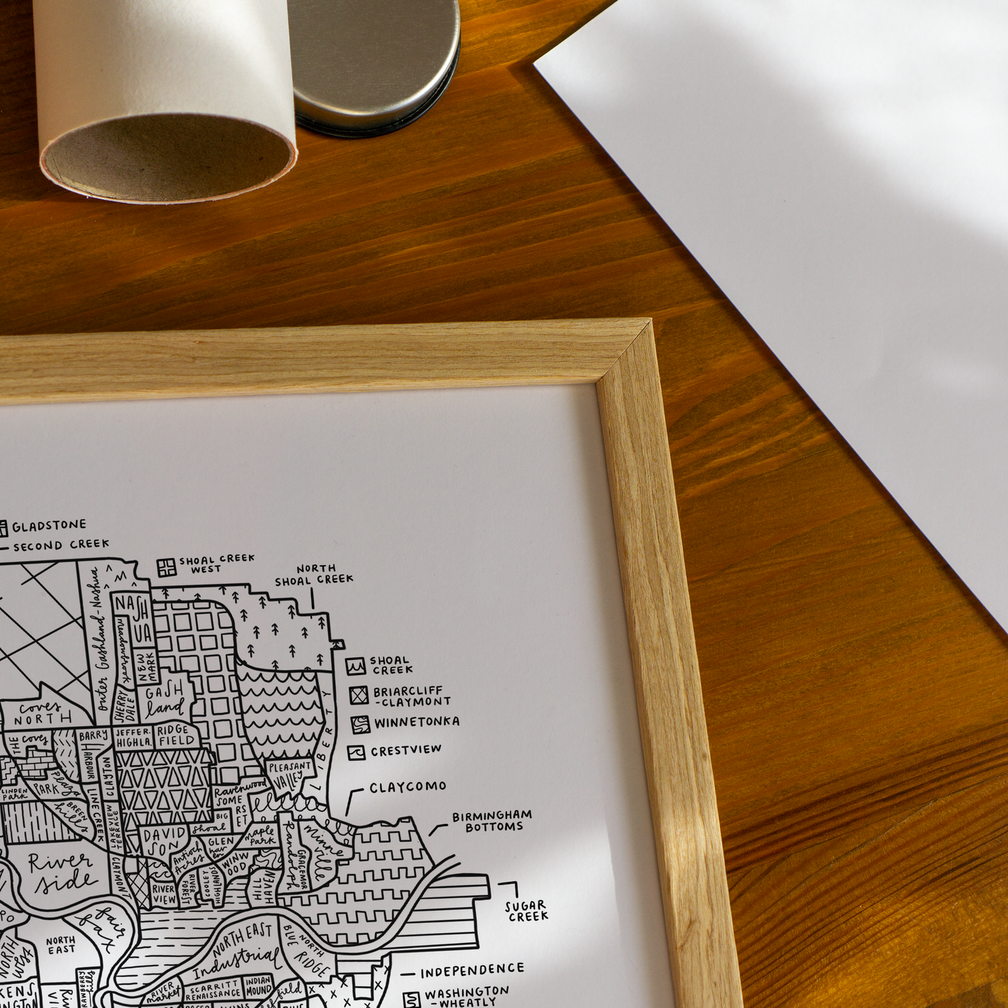 Kansas City Neighborhood Map Print