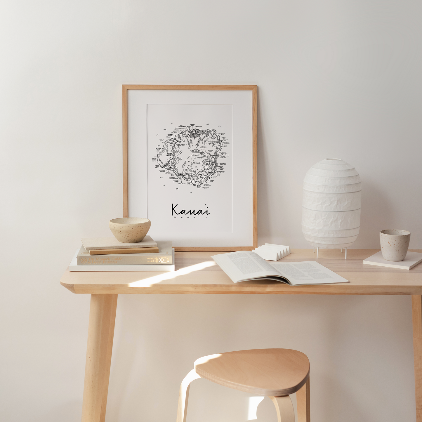 Kauai Island Map Print