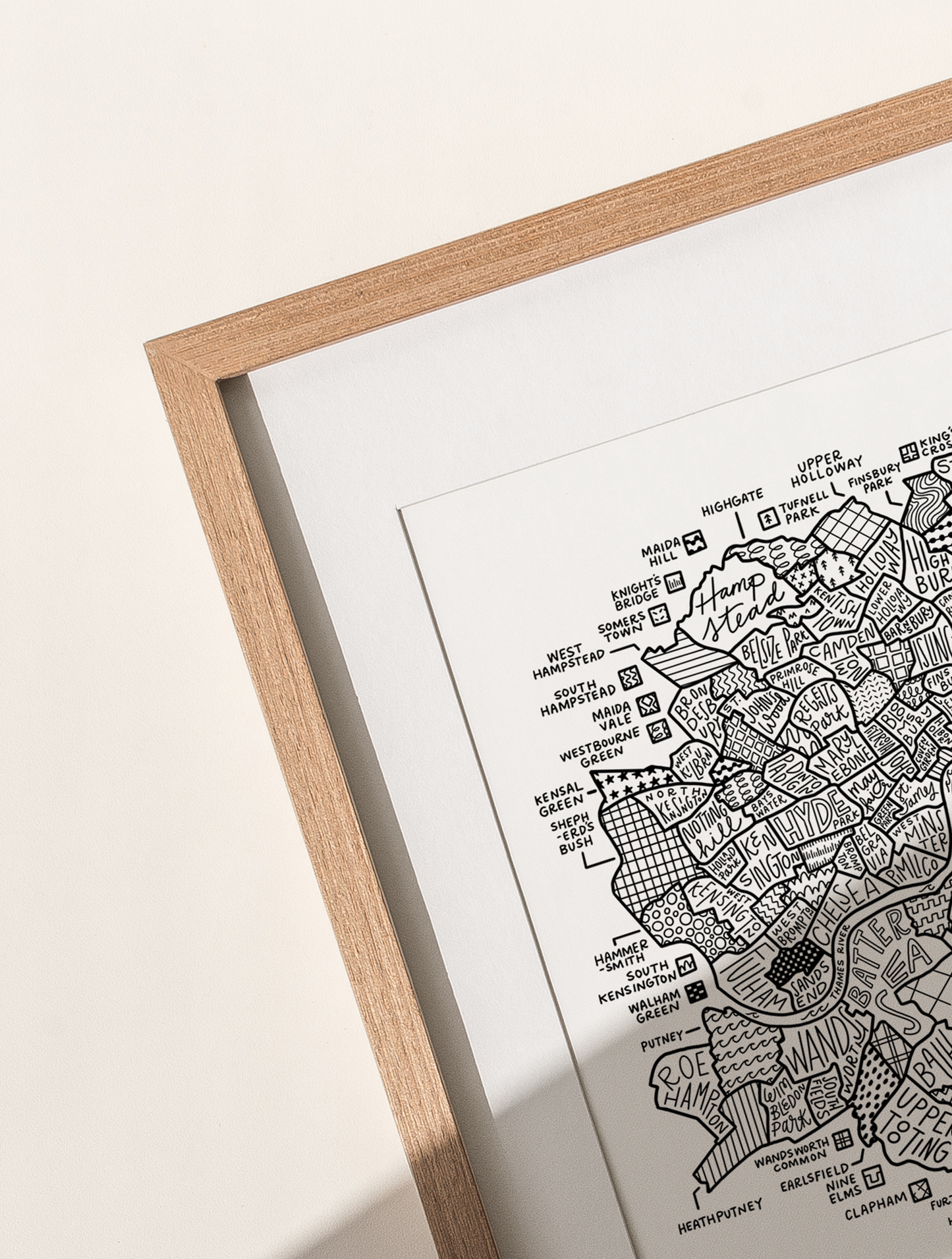London Neighborhood Map Print