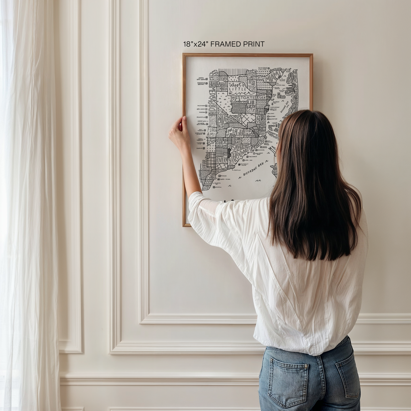 Miami Neighborhood Map Print