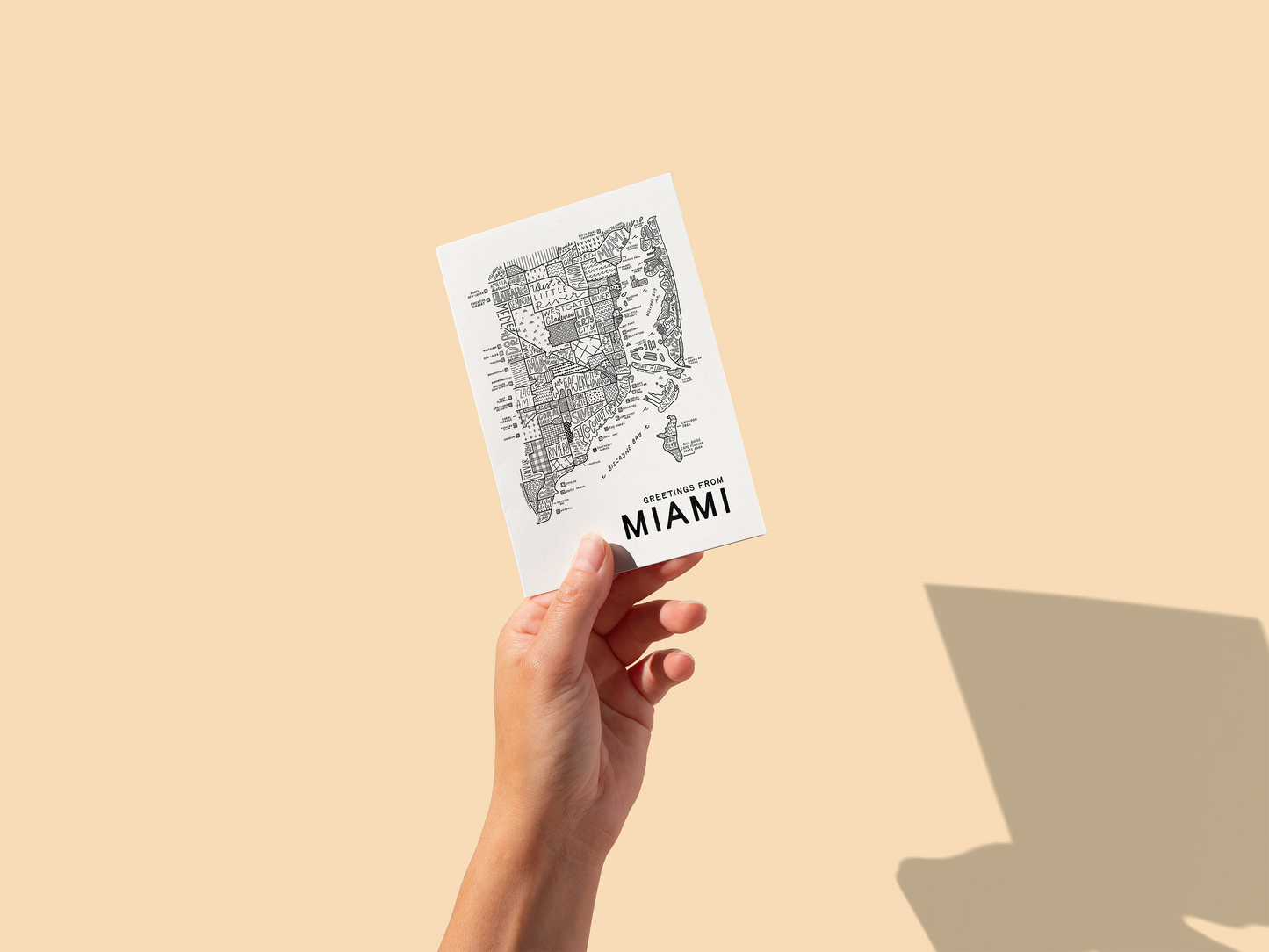 Miami Map Greeting Card