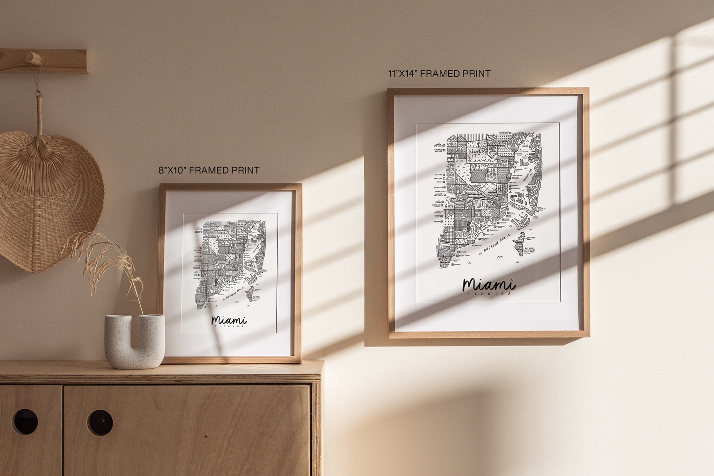 Miami Neighborhood Map Print
