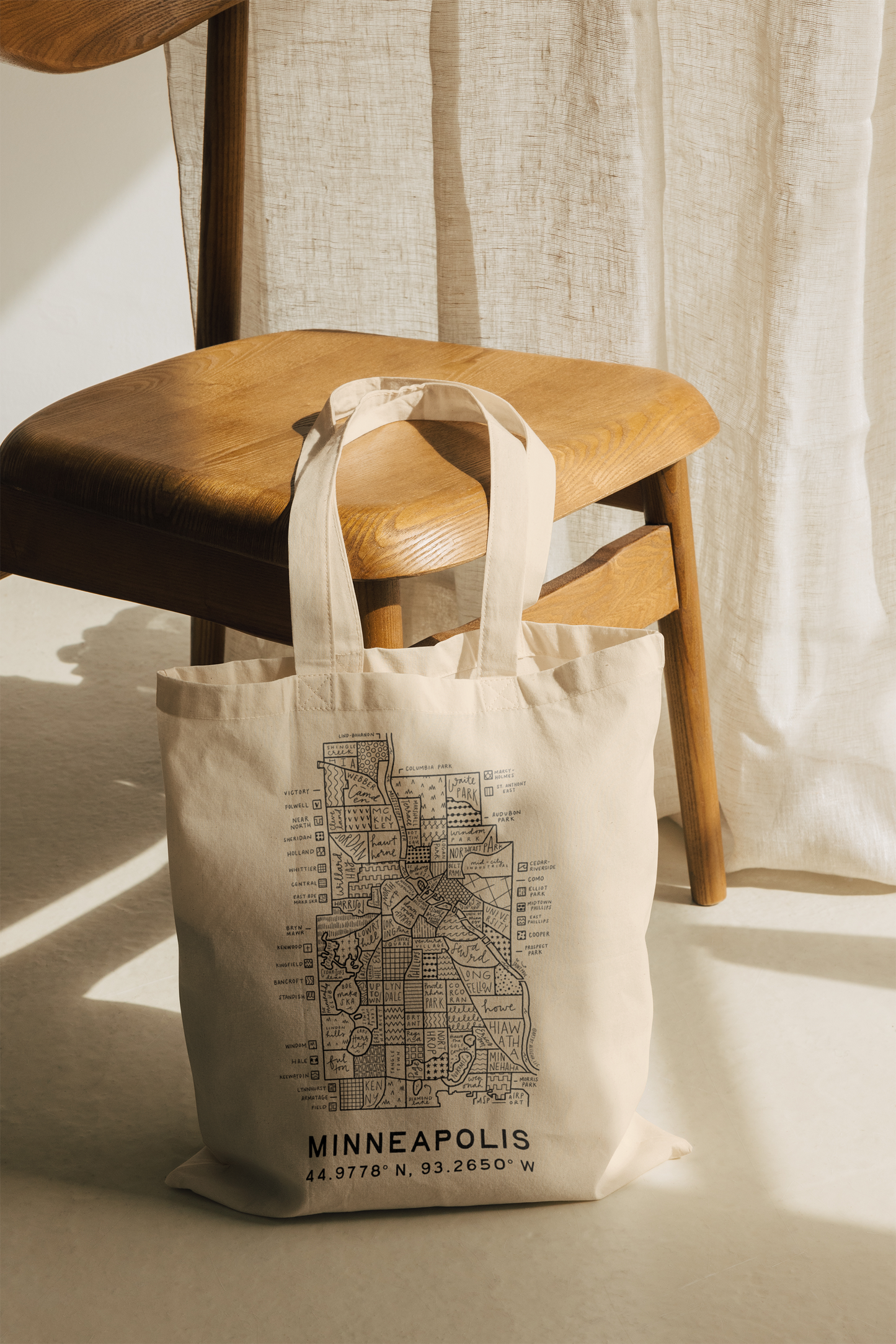 Minneapolis Neighborhood Map Tote