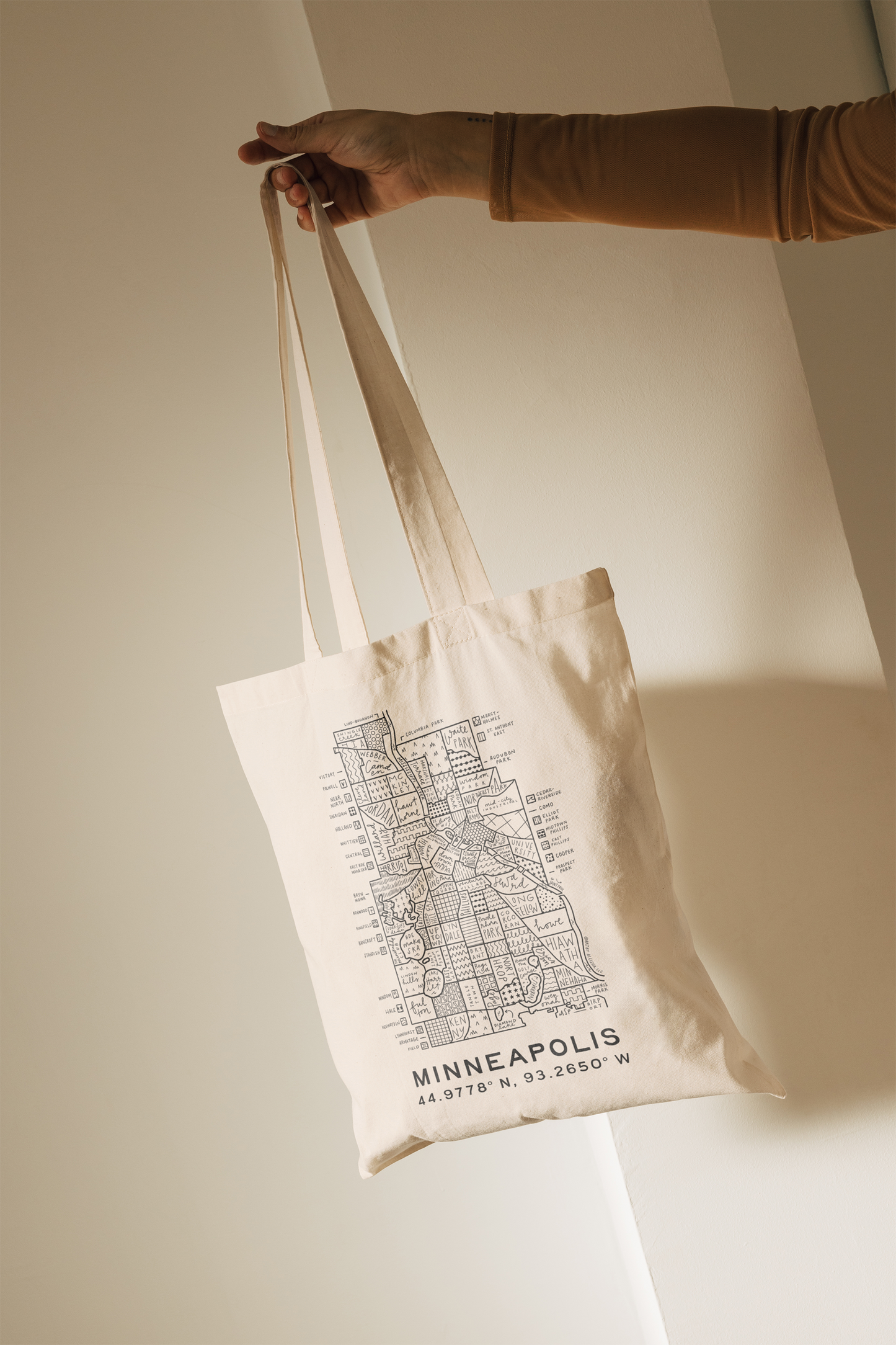 Minneapolis Neighborhood Map Tote