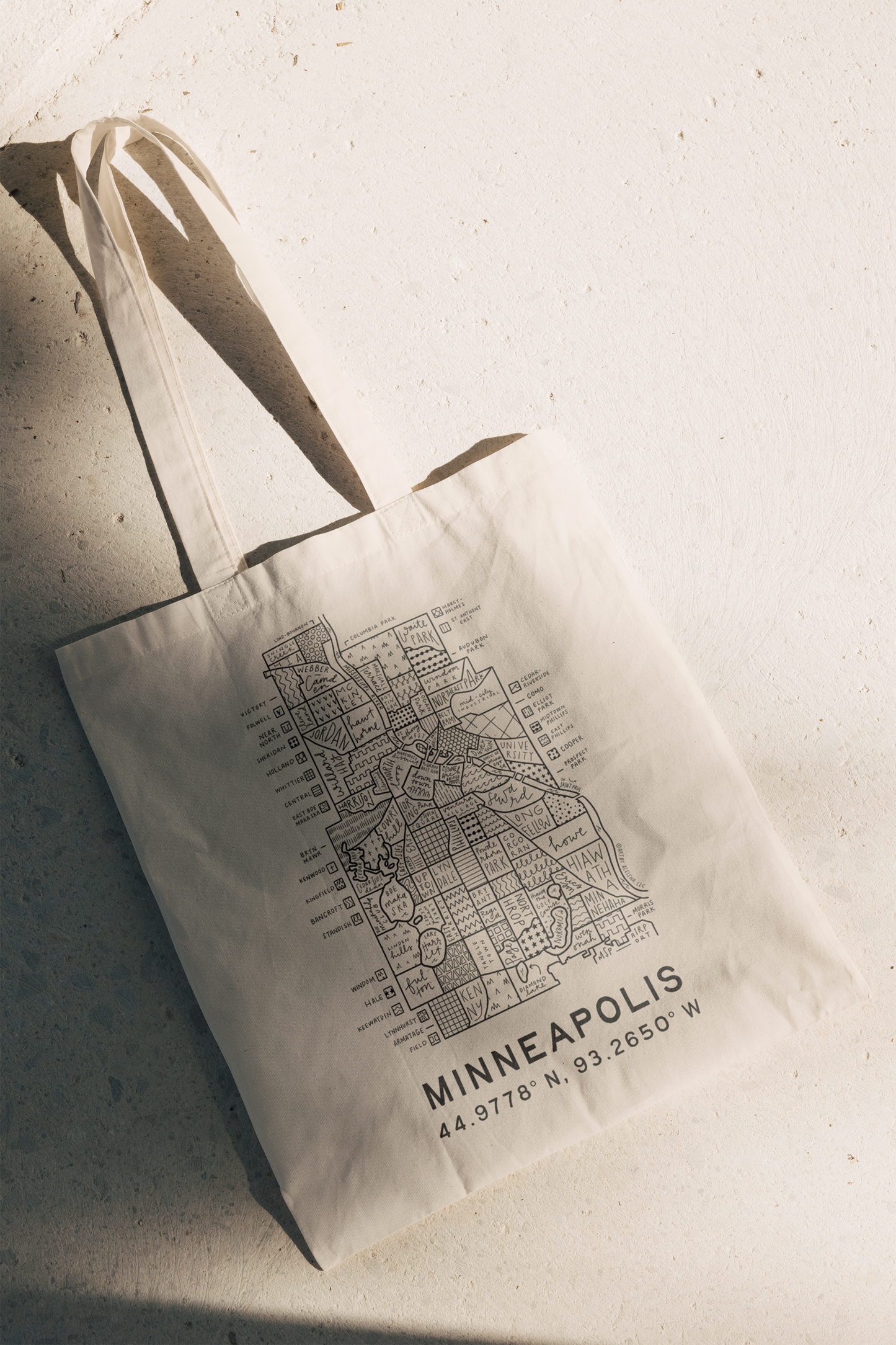 Minneapolis Neighborhood Map Tote