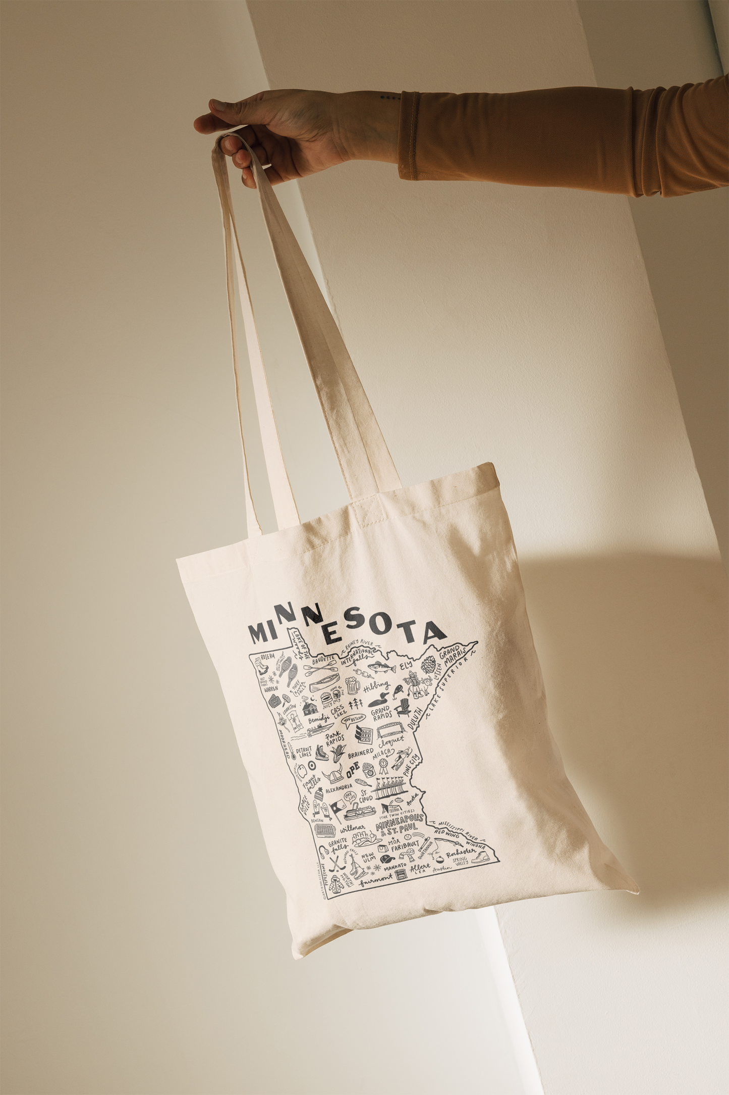 State of Minnesota Map Tote