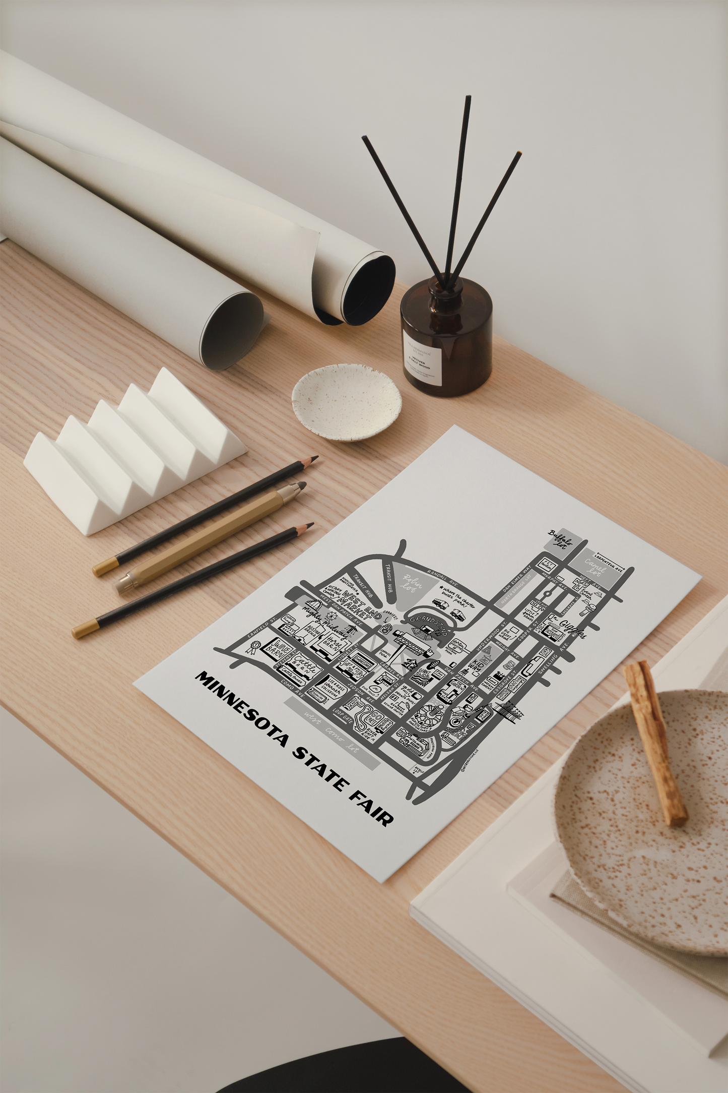 Minnesota State Fair Map Print