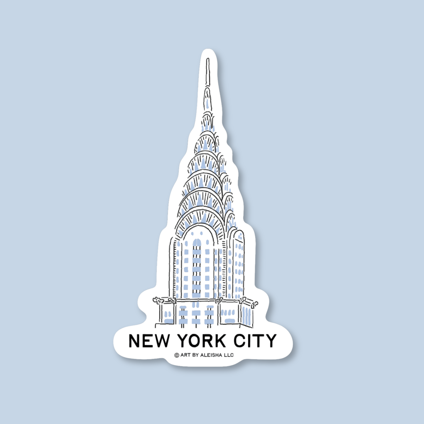 Illustrated Chrysler Building Sticker