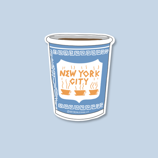 NYC Coffee Cup Sticker