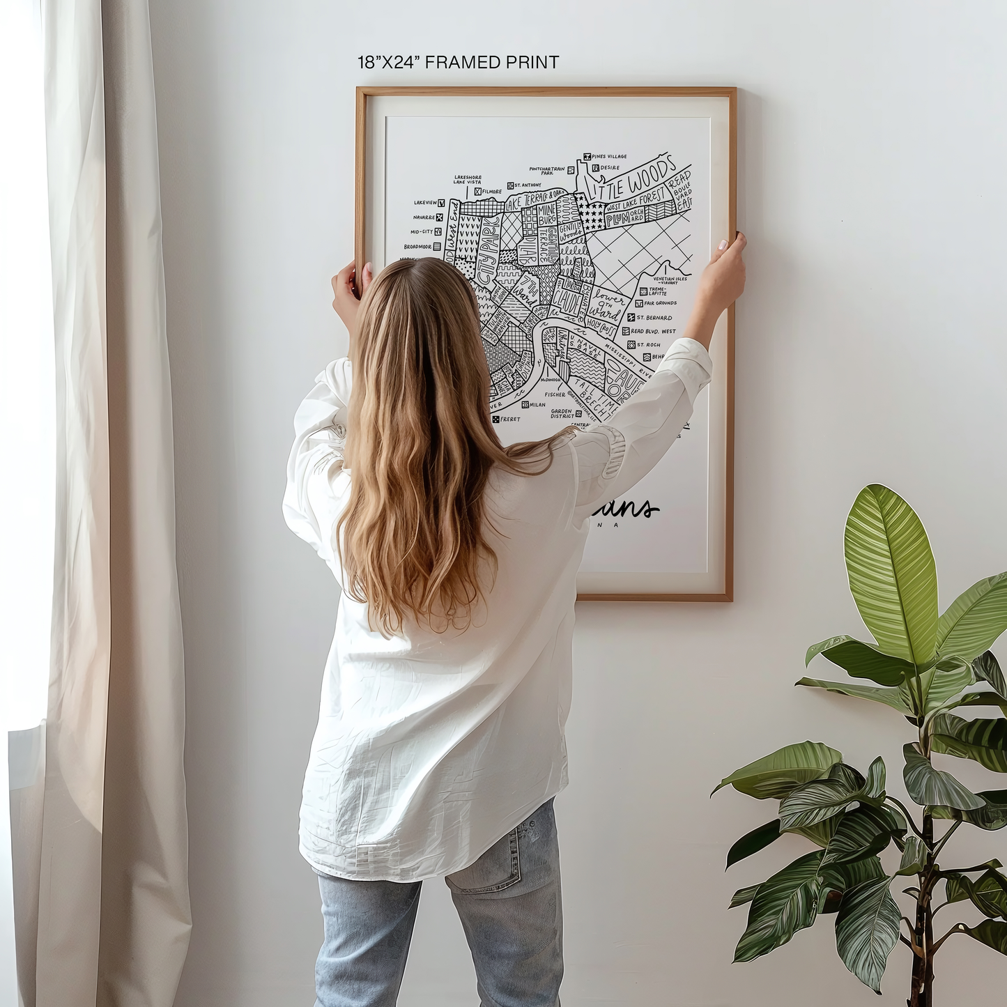 New Orleans Neighborhood Map Print