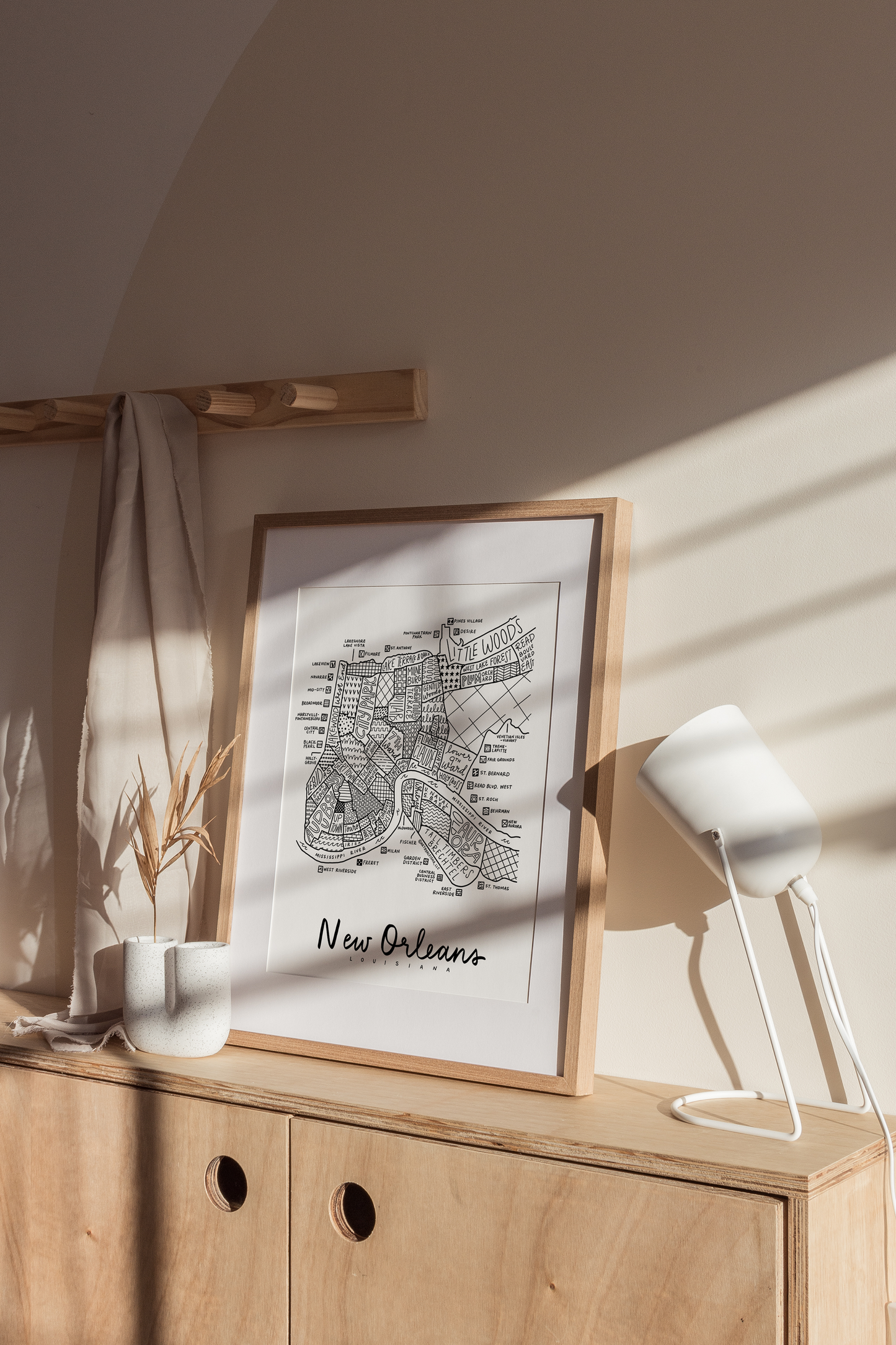 New Orleans Neighborhood Map Print