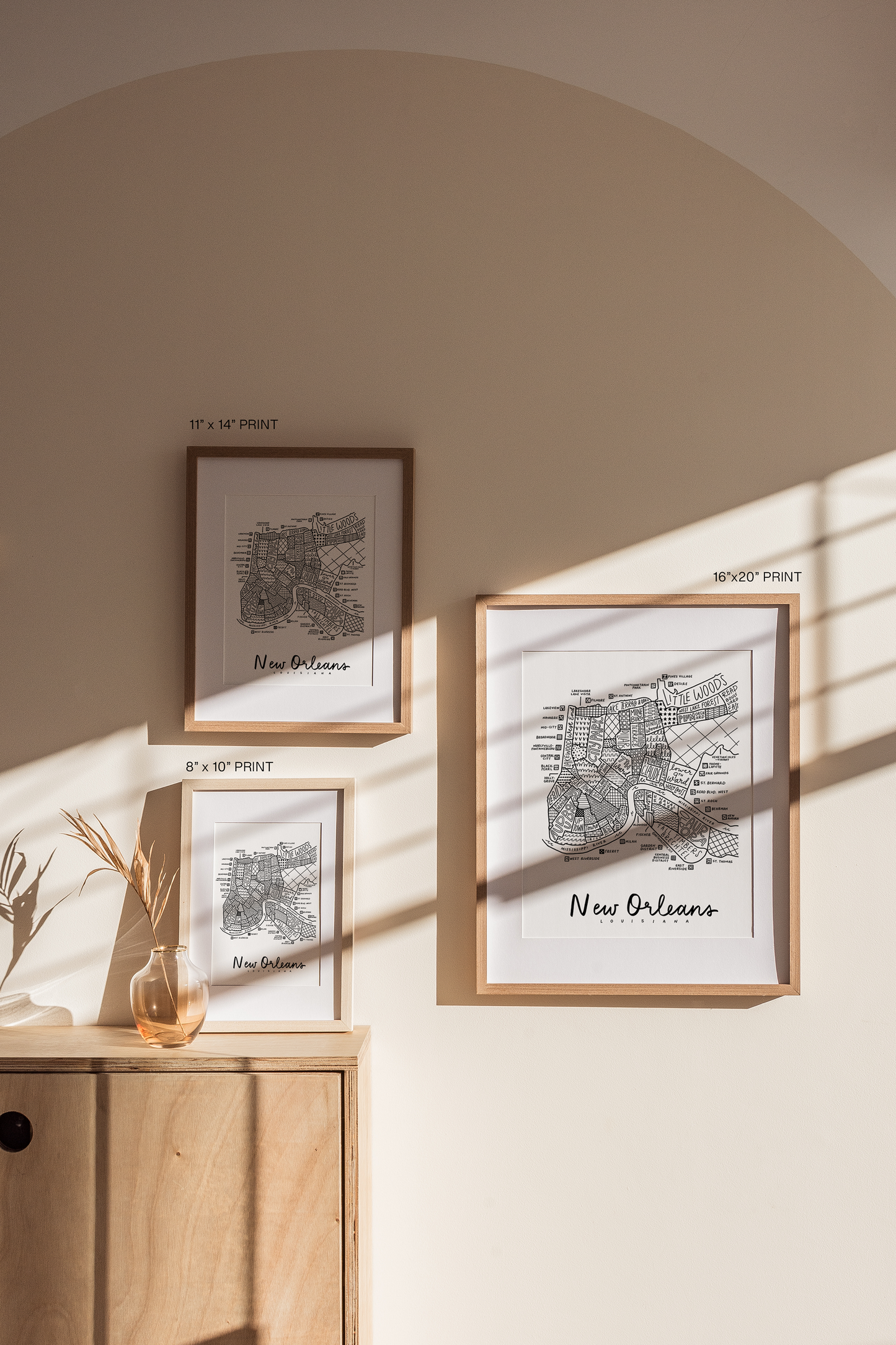 New Orleans Neighborhood Map Print