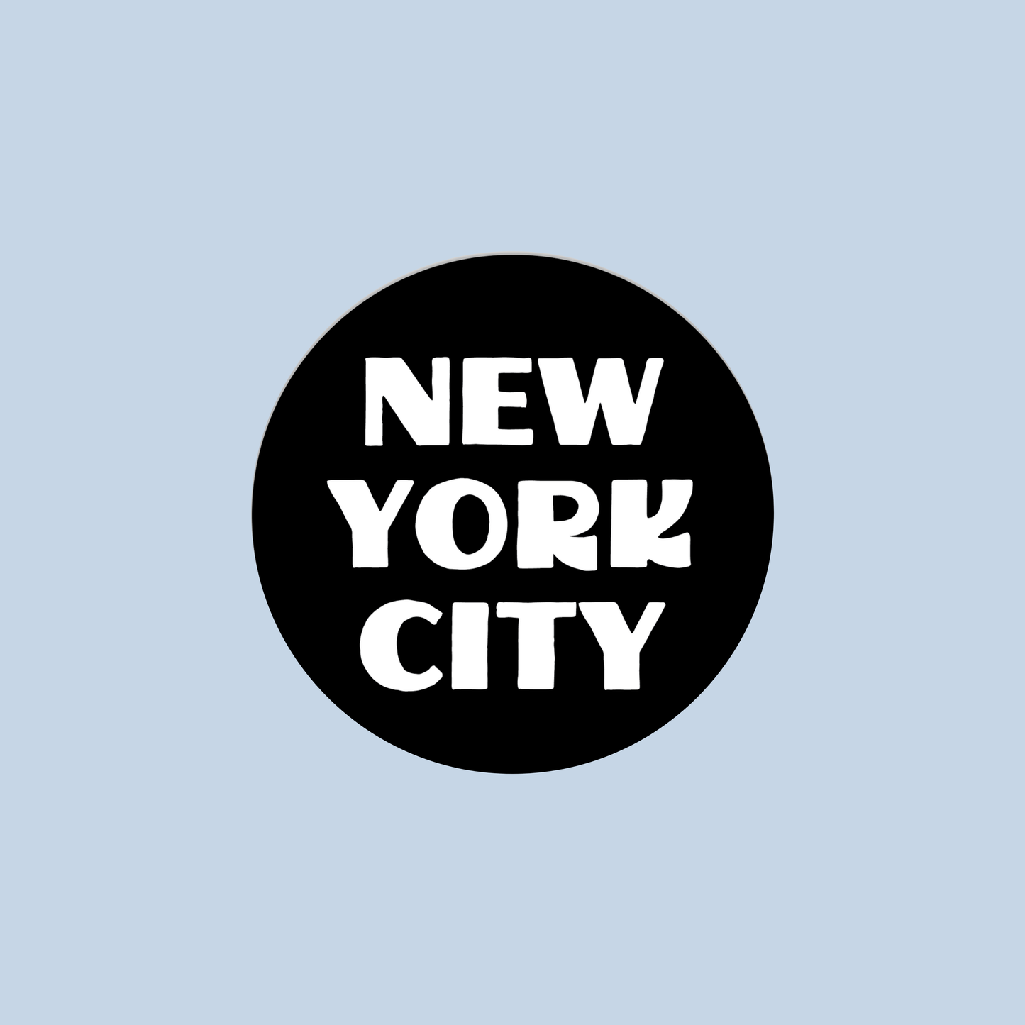 New York City B&W Circle Sticker