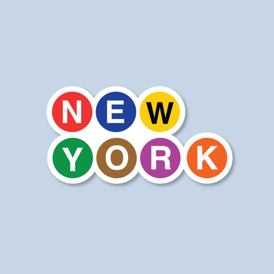 New York City Subway Circles Sticker
