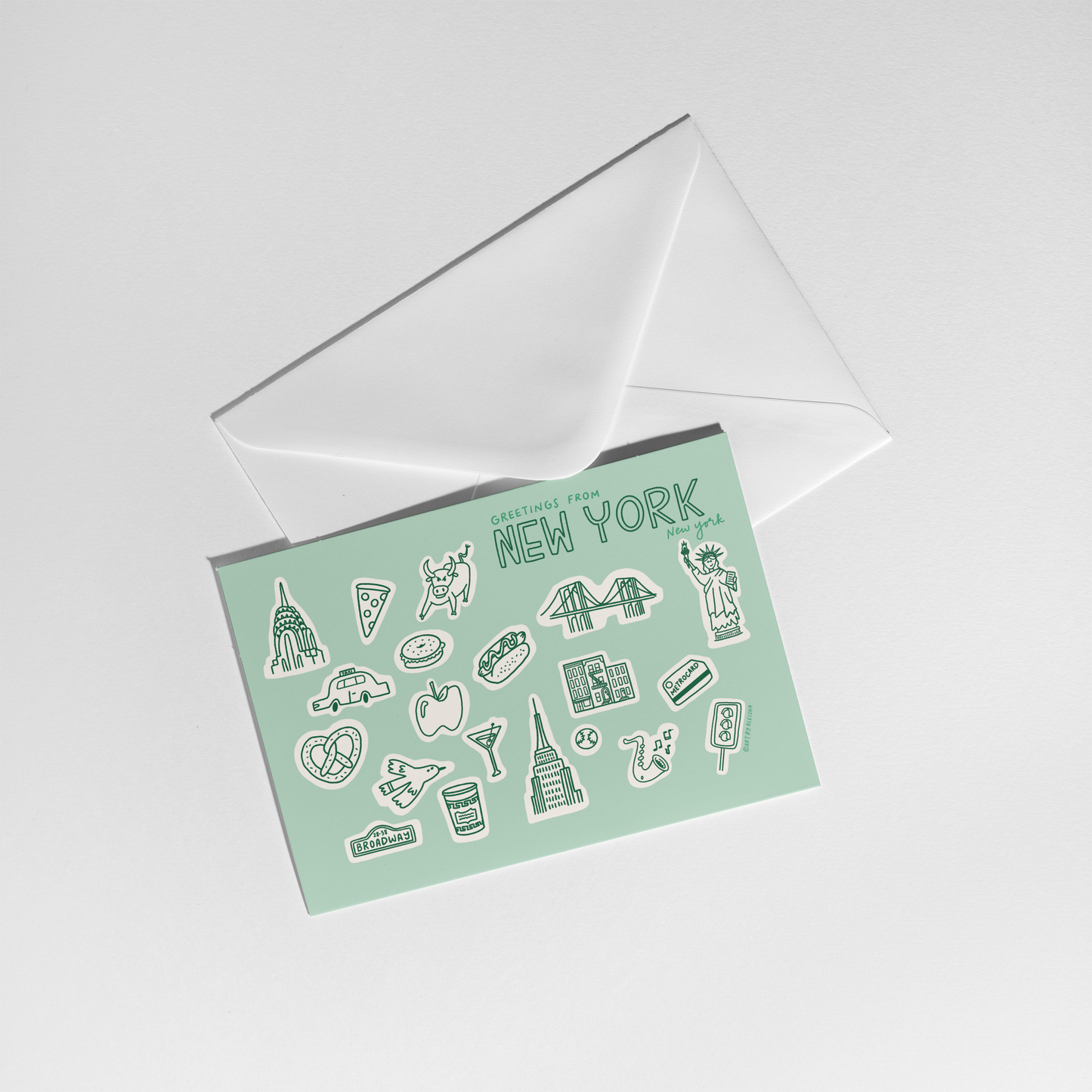 New York City Icons Greeting Card