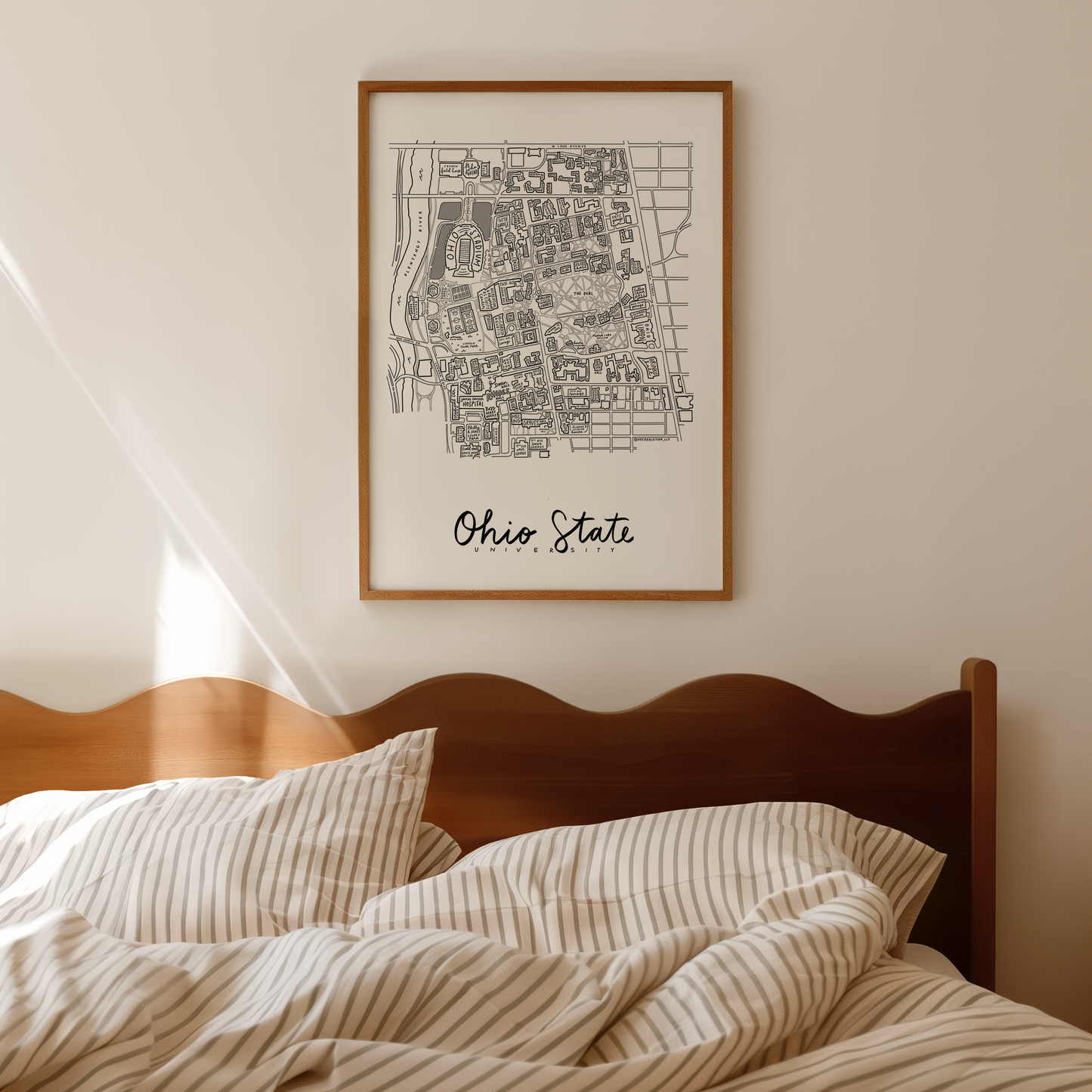 Ohio State University Campus Map Print