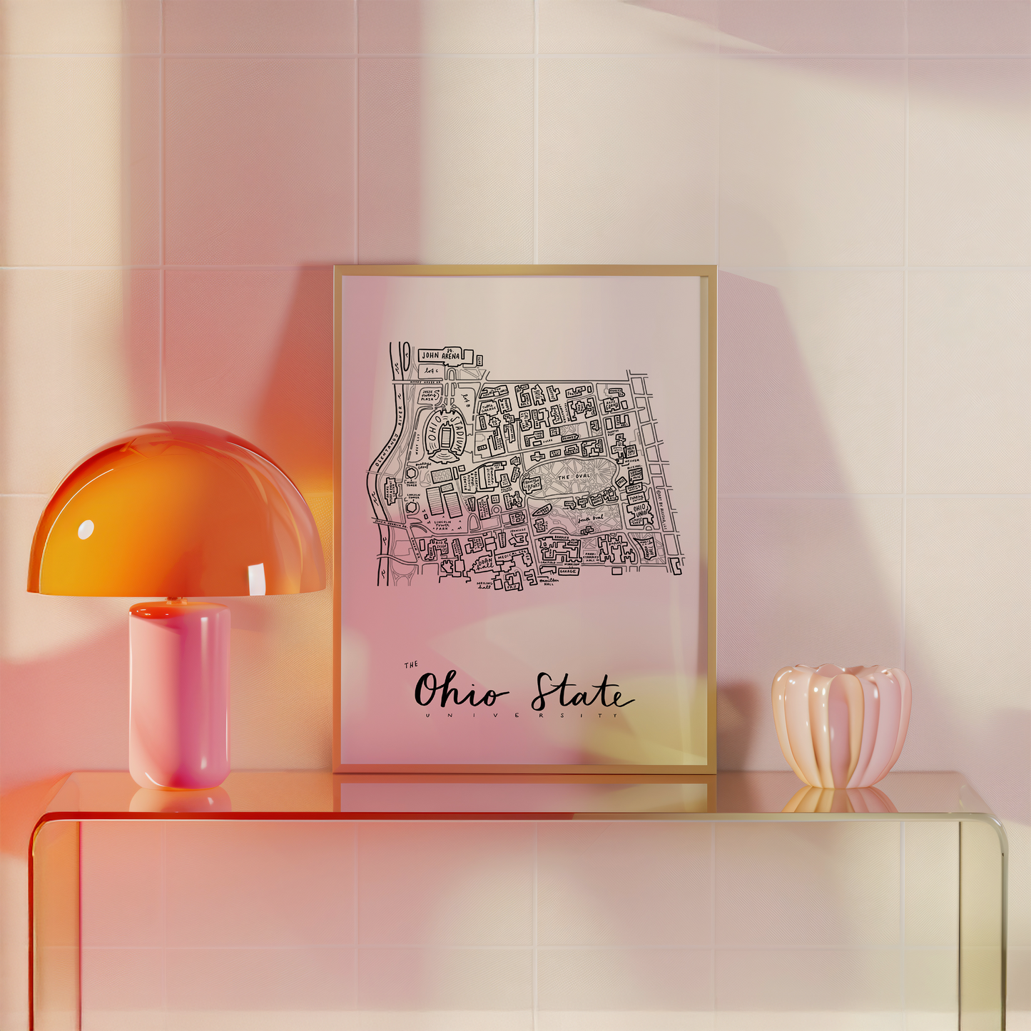 Ohio State University Campus Map Print