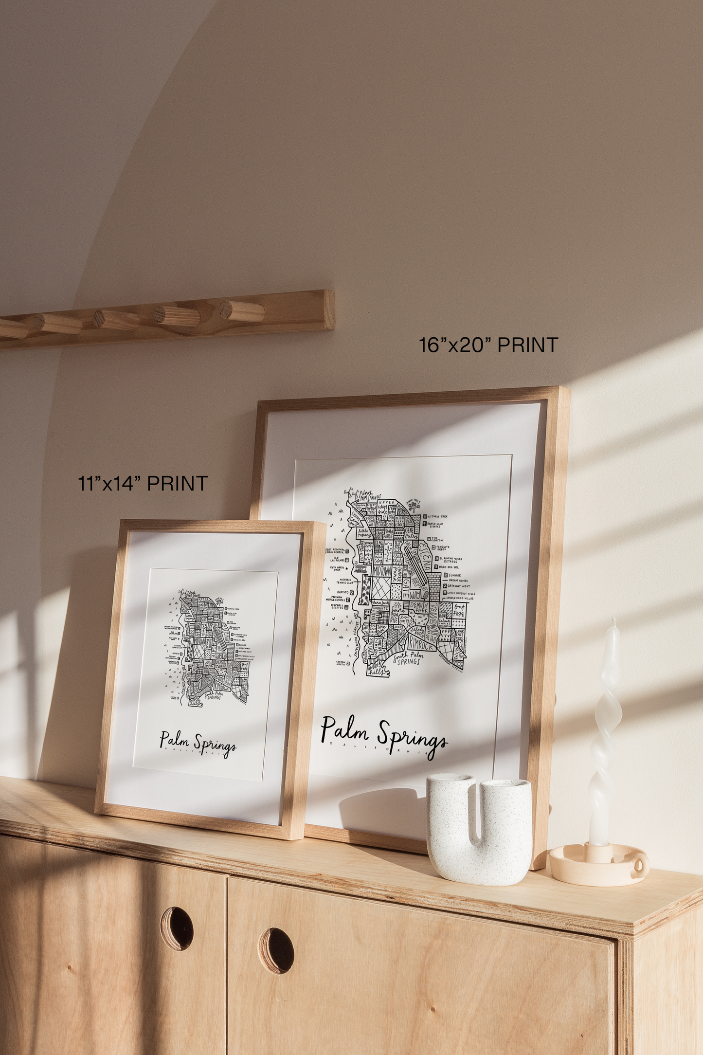 Palm Springs Neighborhood Map Print