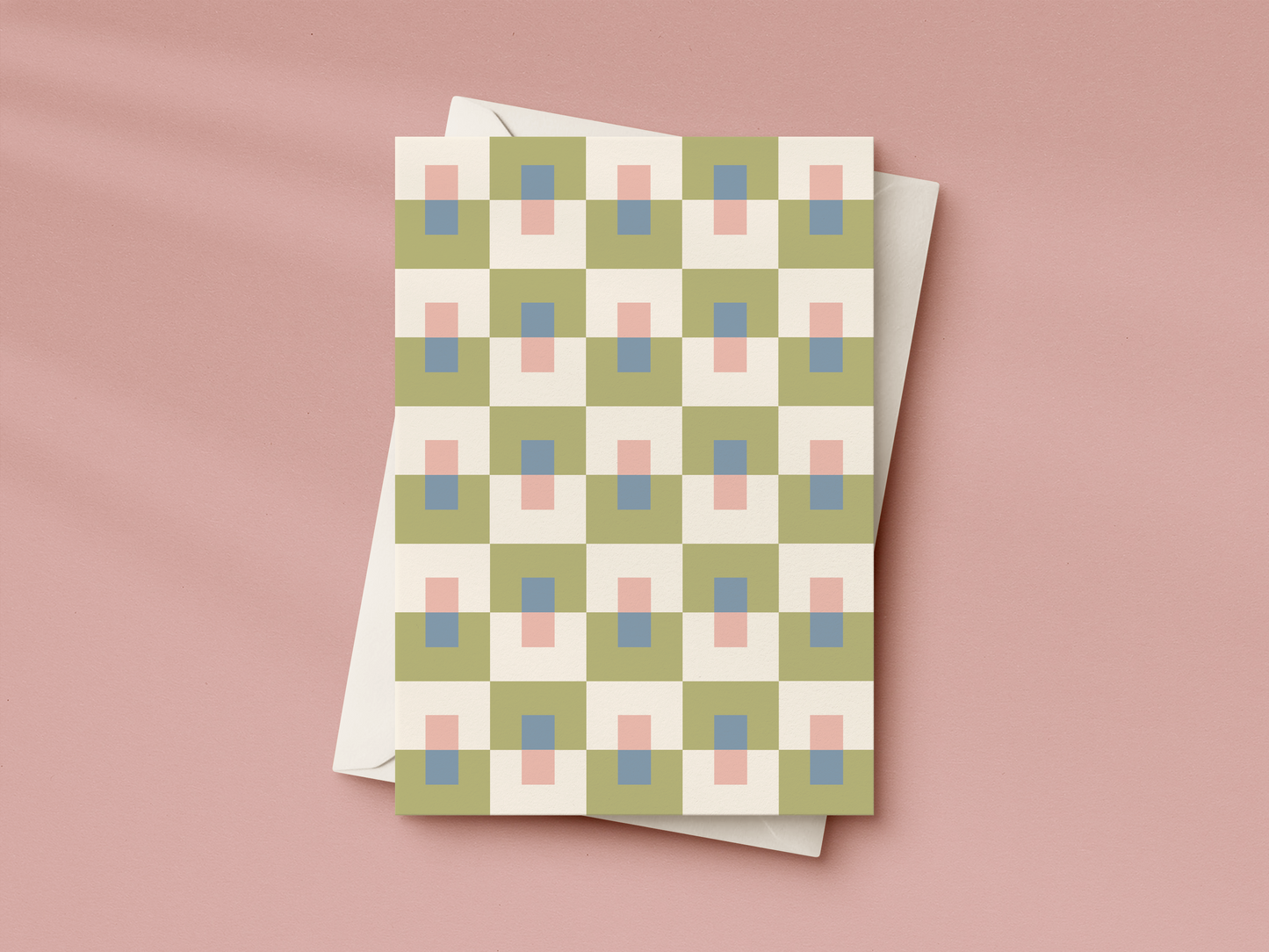 Pastel Patchwork 01 Greeting Card