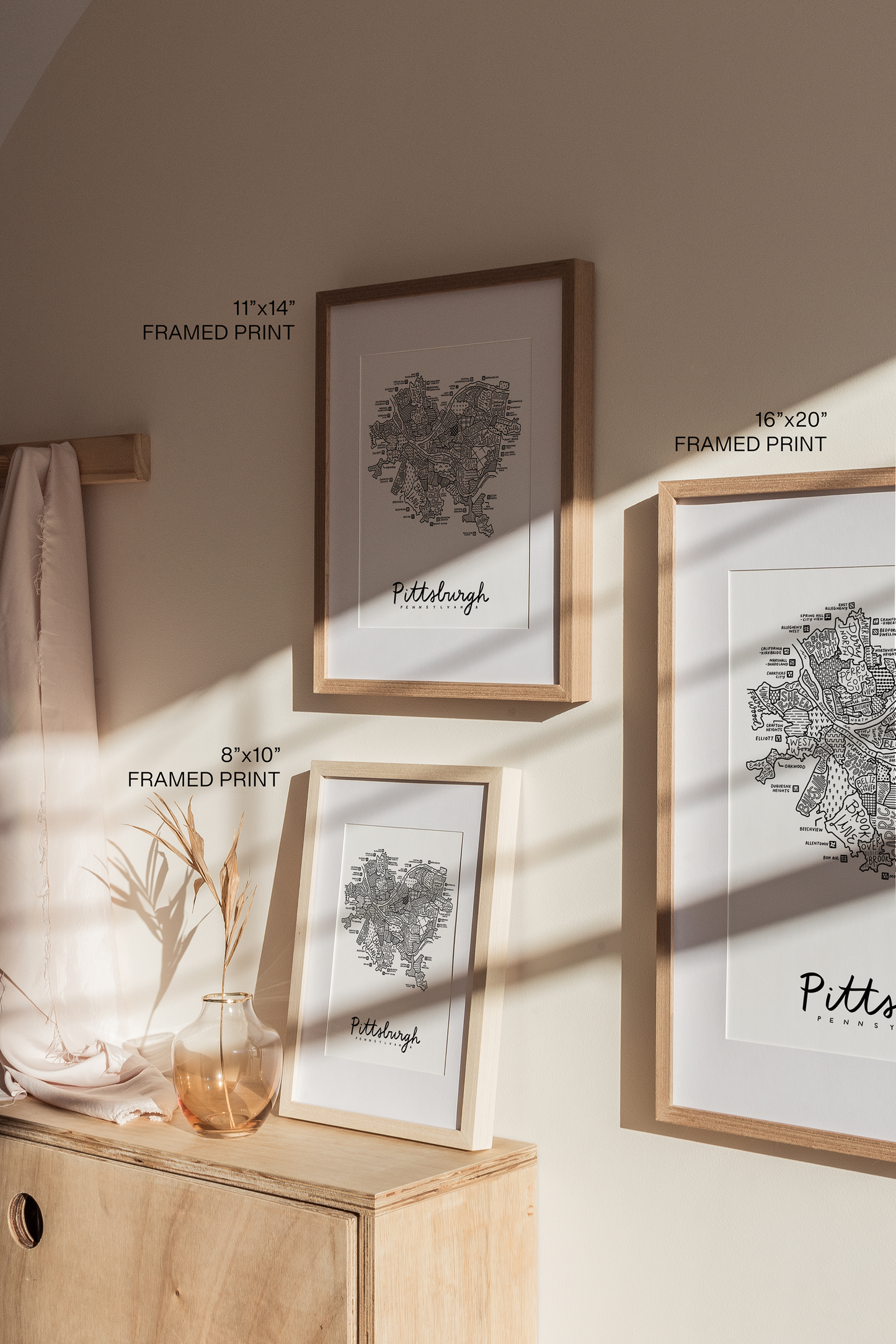 Pittsburgh Neighborhood Map Print