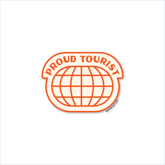 Proud Tourist Die Cut Sticker