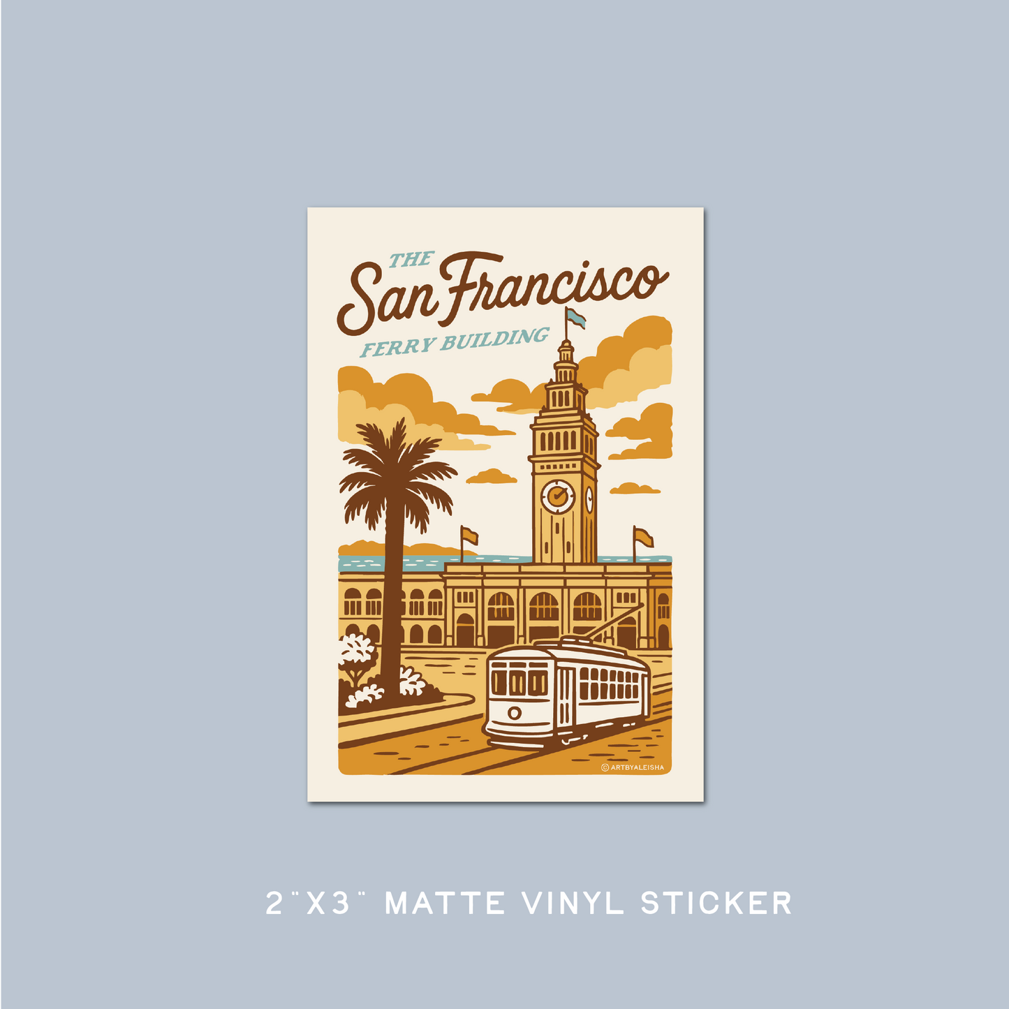 Retro Ferry Building Sticker