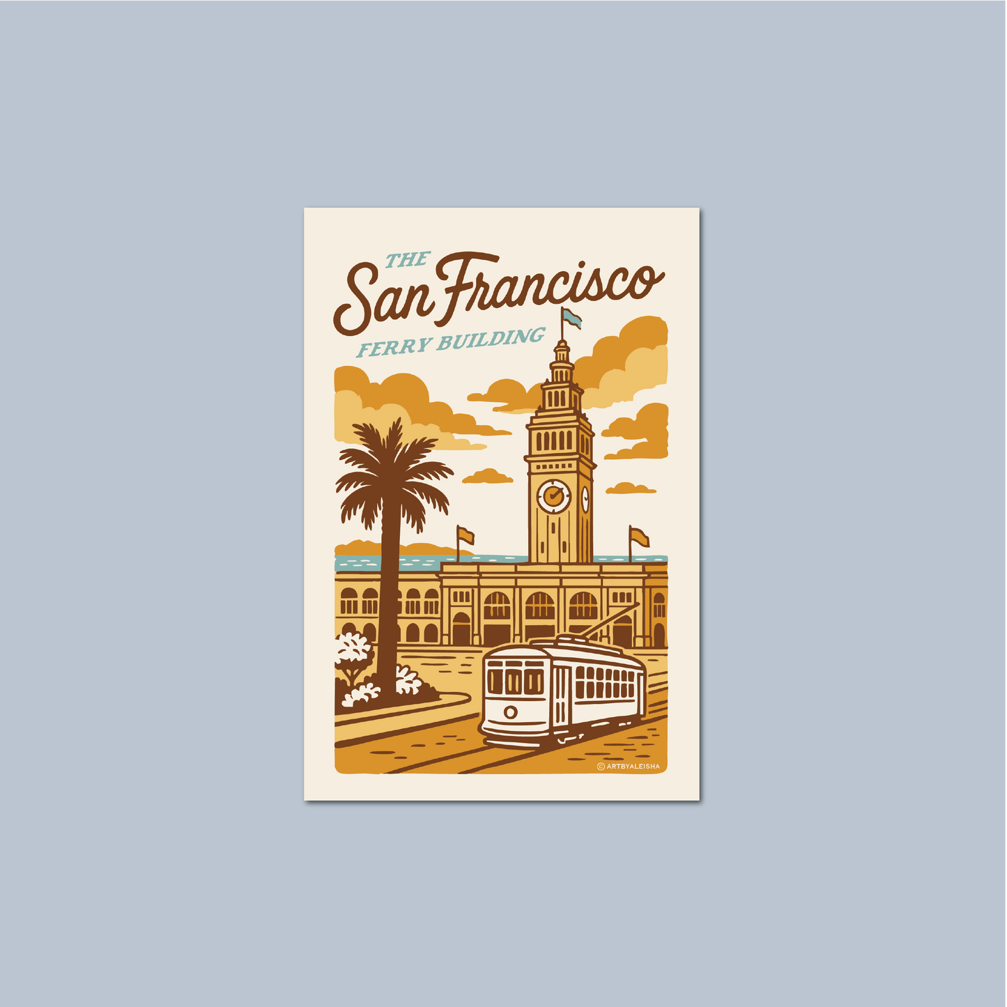 Retro Ferry Building Sticker
