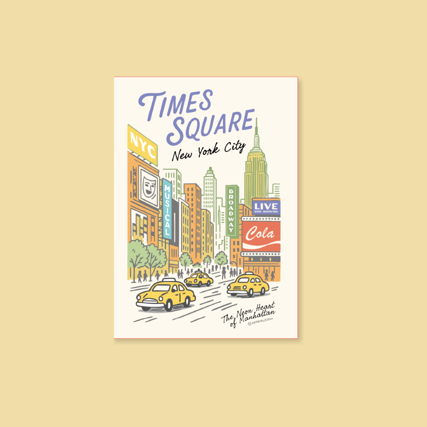 Retro Times Square Magnet