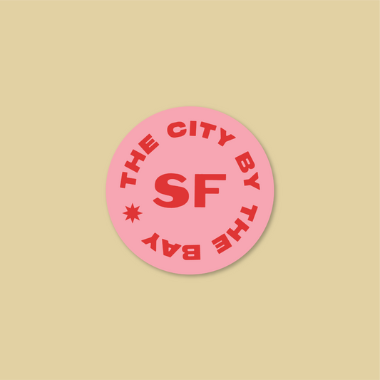 SF City By The Bay Circle Magnet
