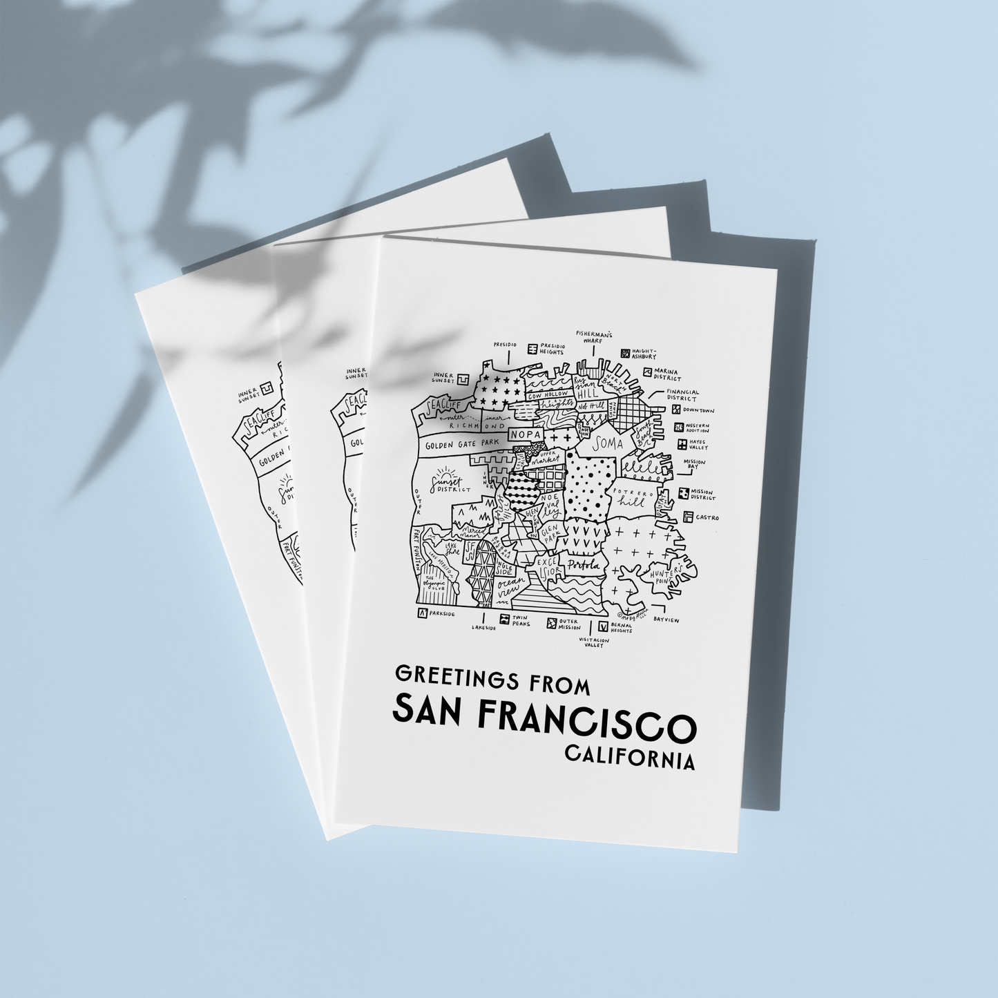 San Francisco Map Greeting Card