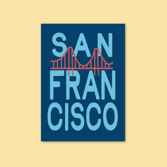 San Francisco Block Font Magnet