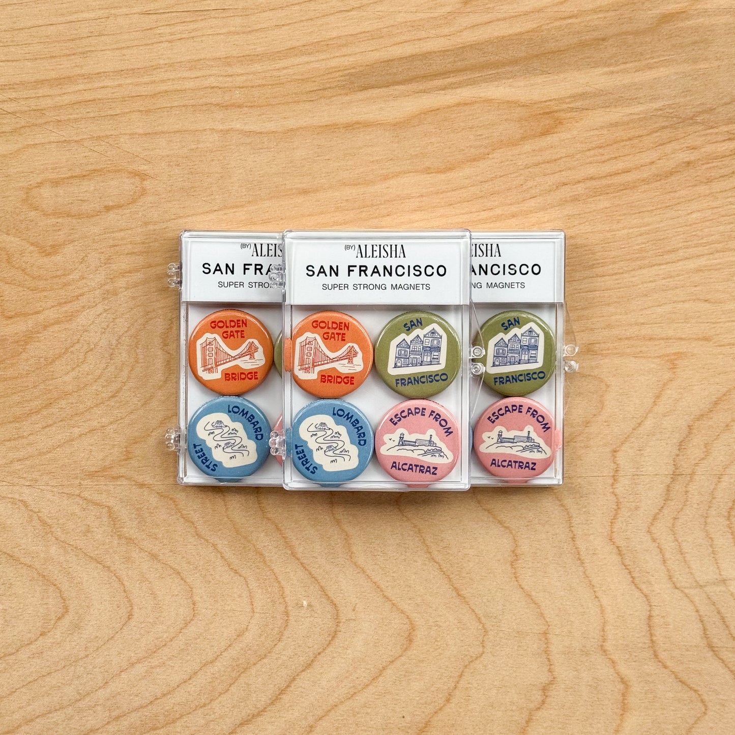 San Francisco Icons Magnet Set