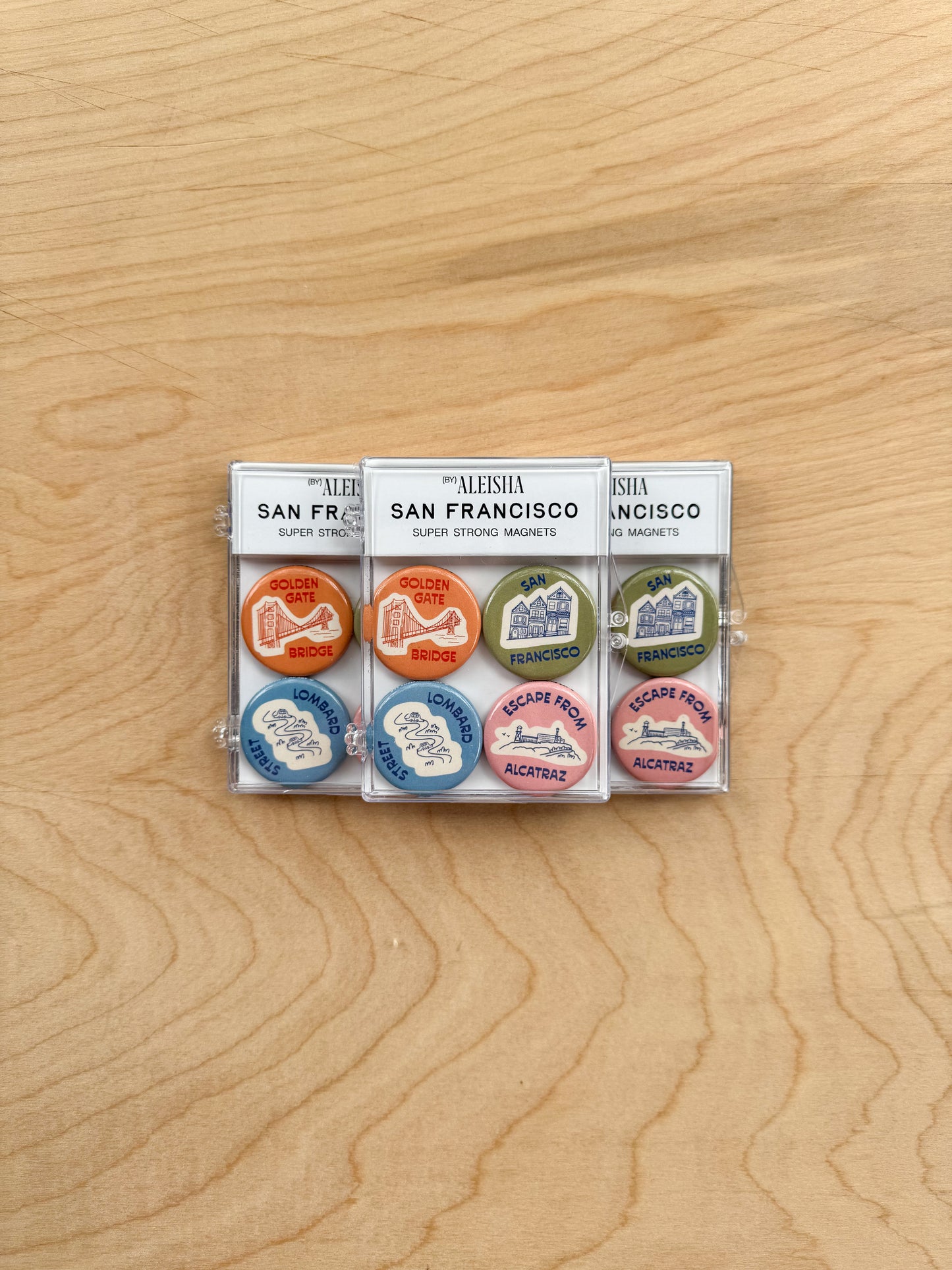 San Francisco Icons Magnet Set