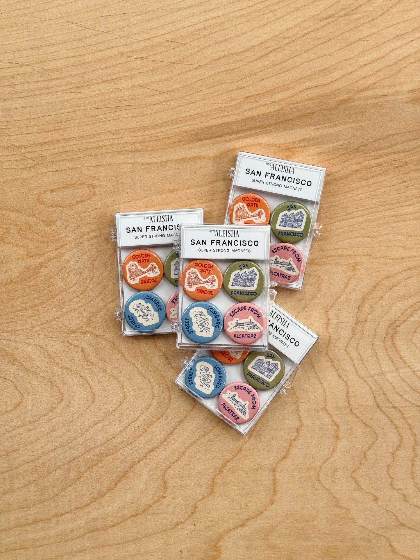 San Francisco Icons Magnet Set