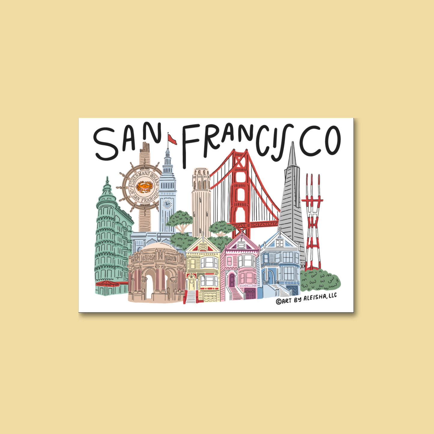 San Francisco Landmarks Magnet