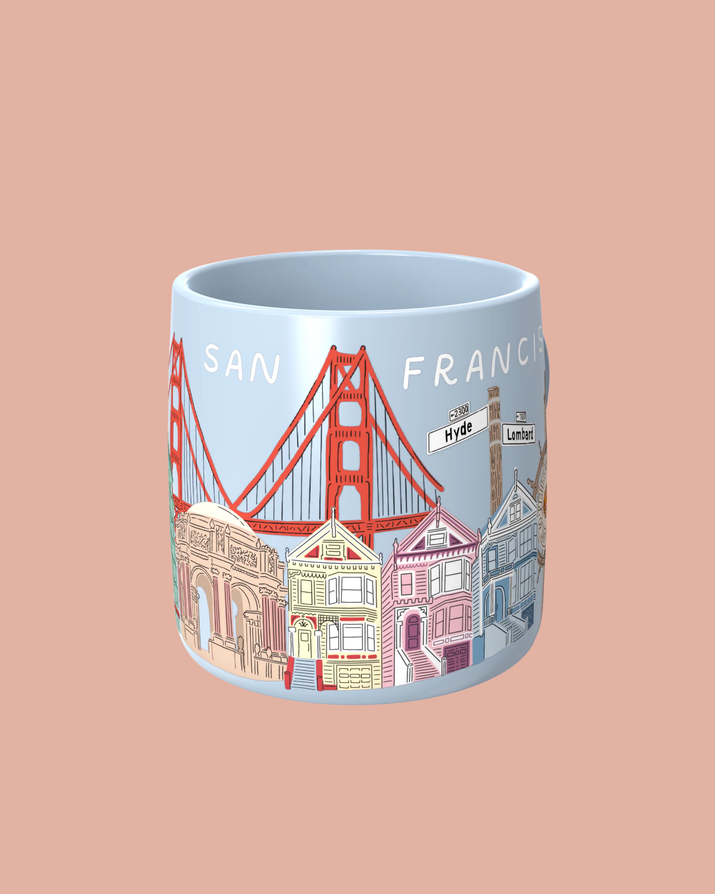 San Francisco Illustrated Landmarks Mug