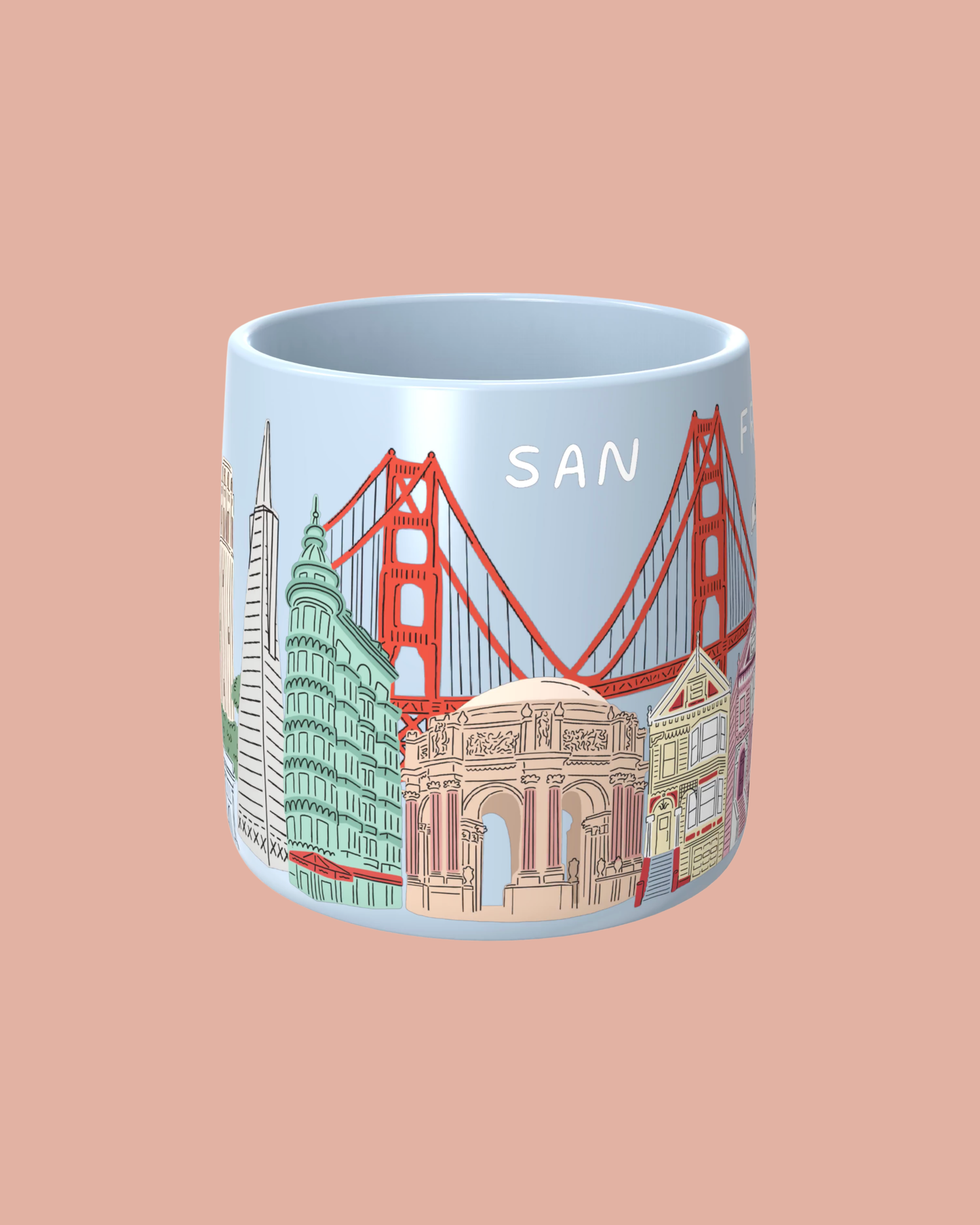 San Francisco Illustrated Landmarks Mug
