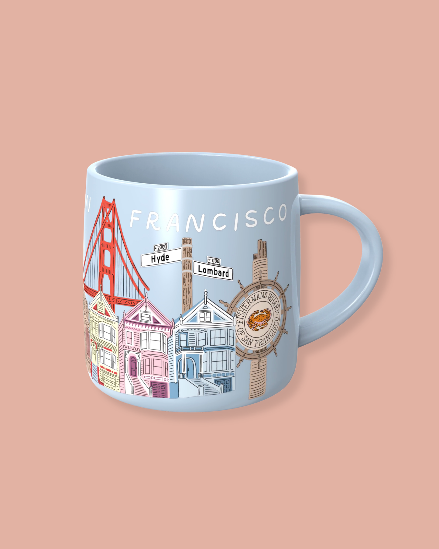 San Francisco Illustrated Landmarks Mug