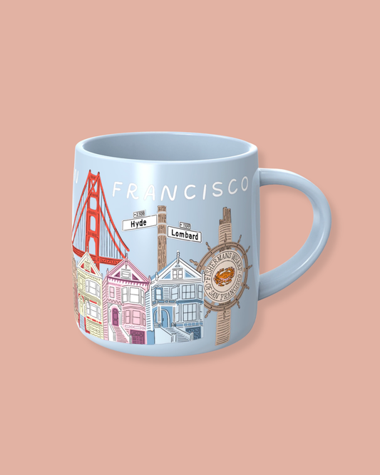 San Francisco Illustrated Landmarks Mug
