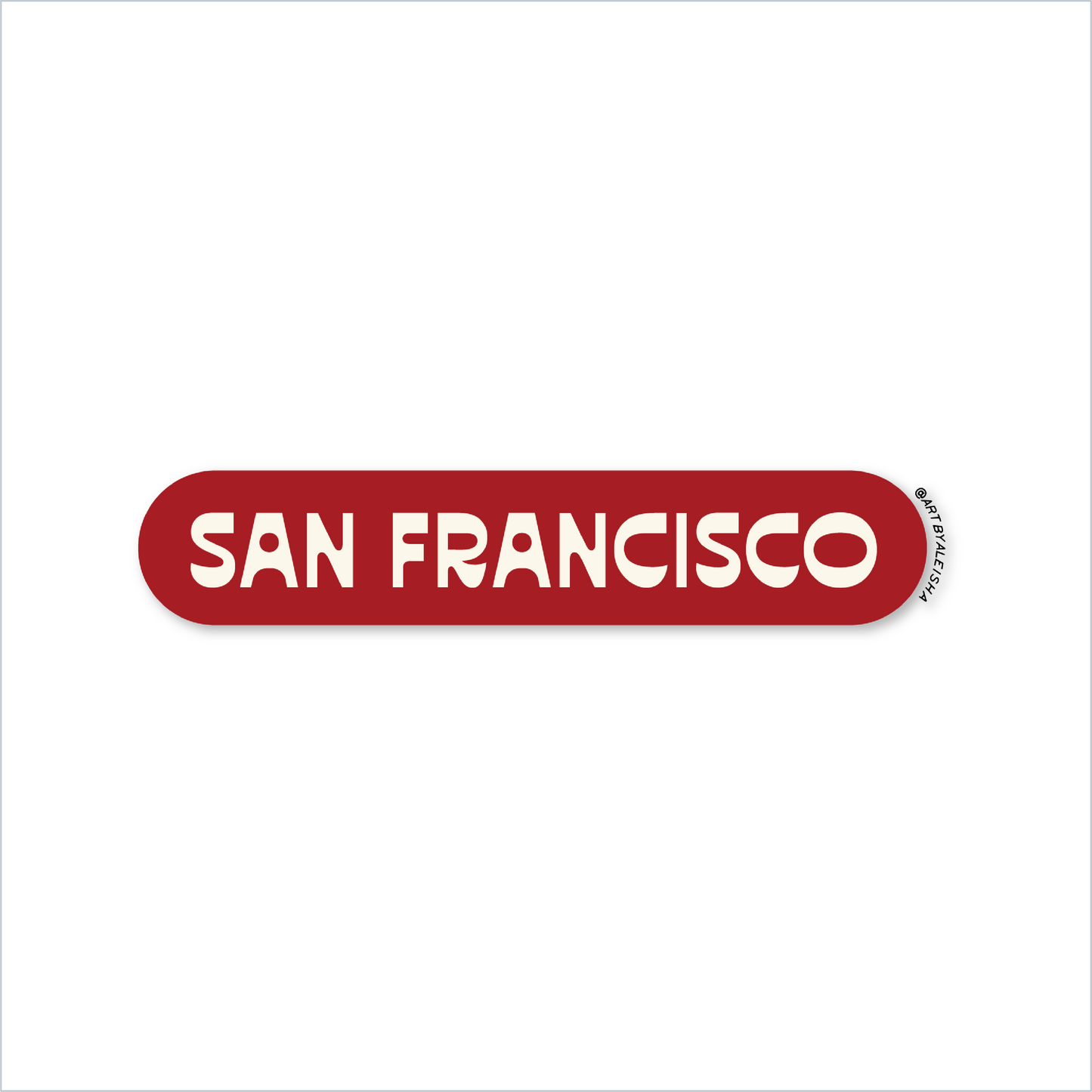 San Francisco Pill Die Cut Sticker