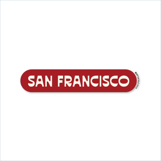 San Francisco Pill Die Cut Sticker