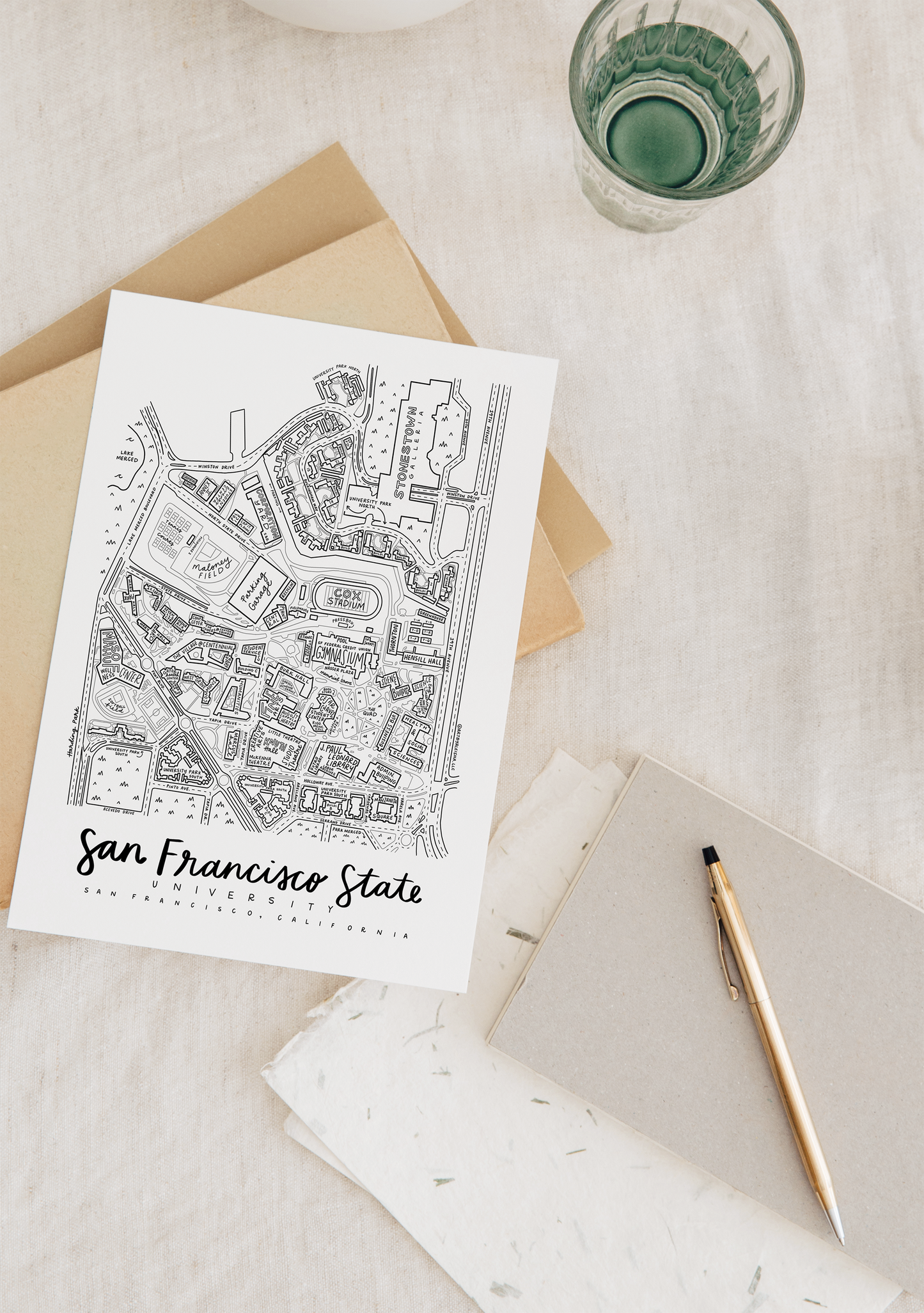 San Francisco State University Campus Map Print