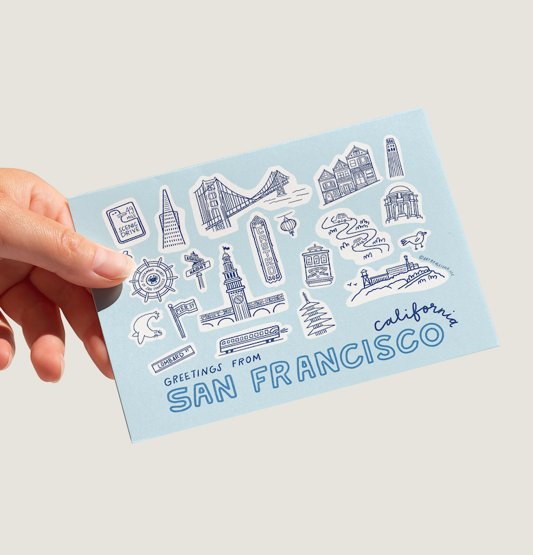 San Francisco Icons Postcard