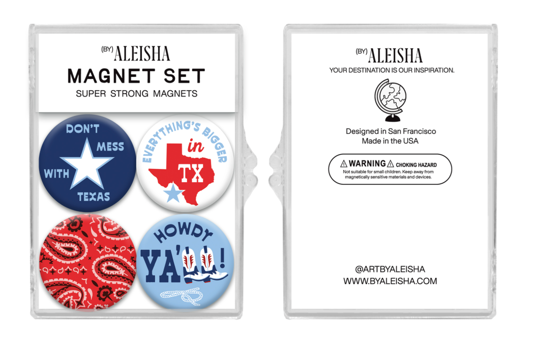 State of Texas Magnet Set