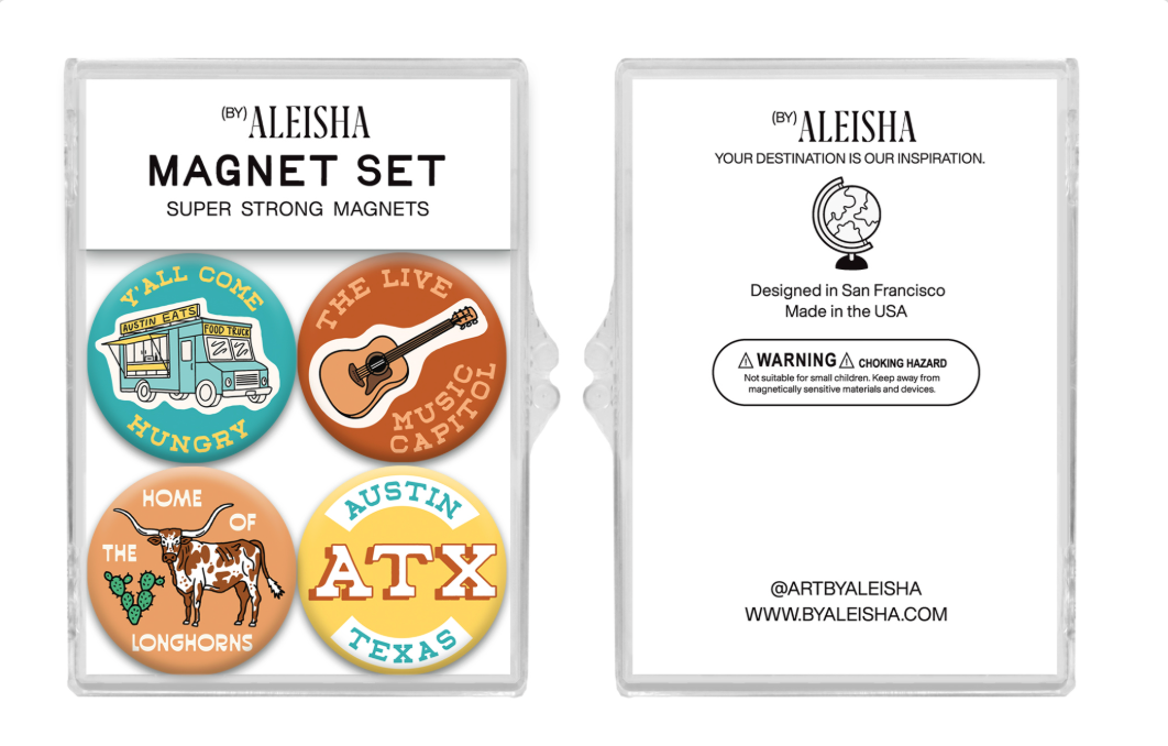 Austin, Texas Magnet Set