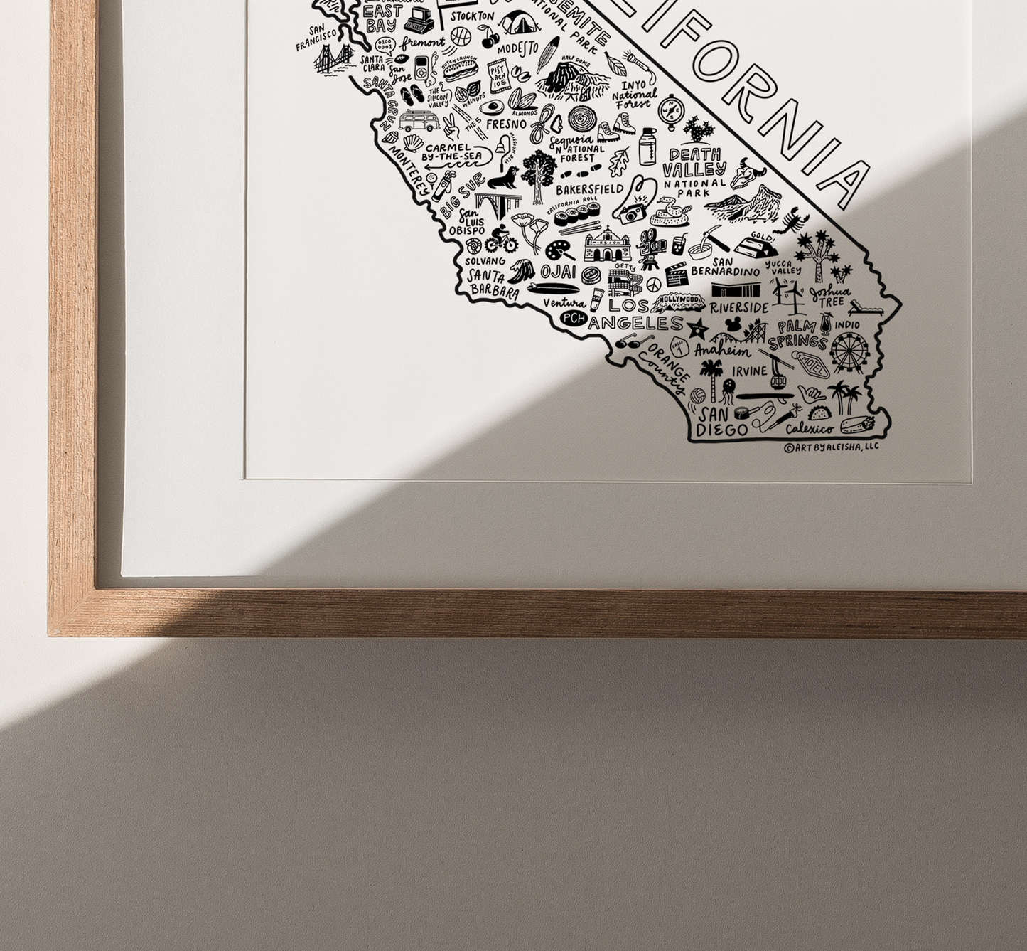 California State Map Print