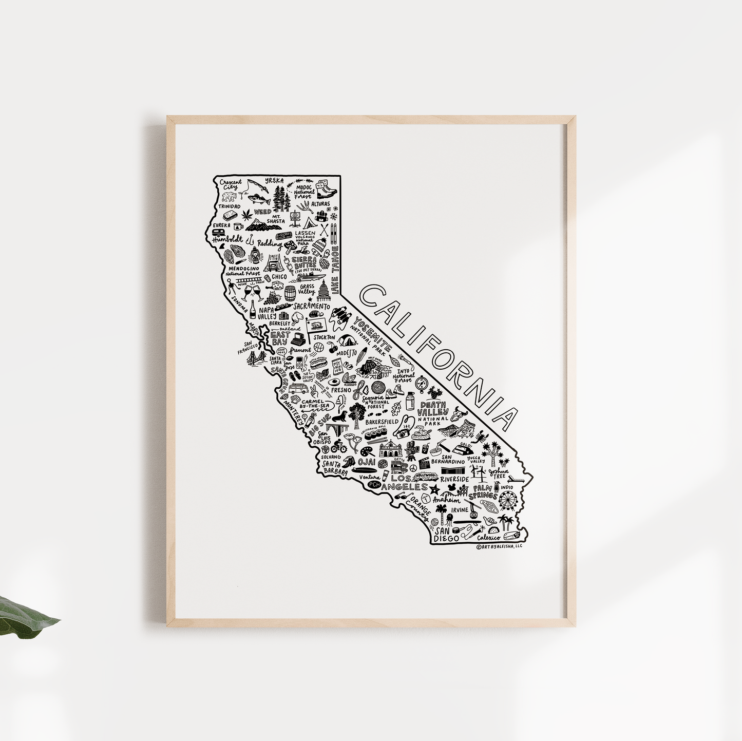 California State Map Print