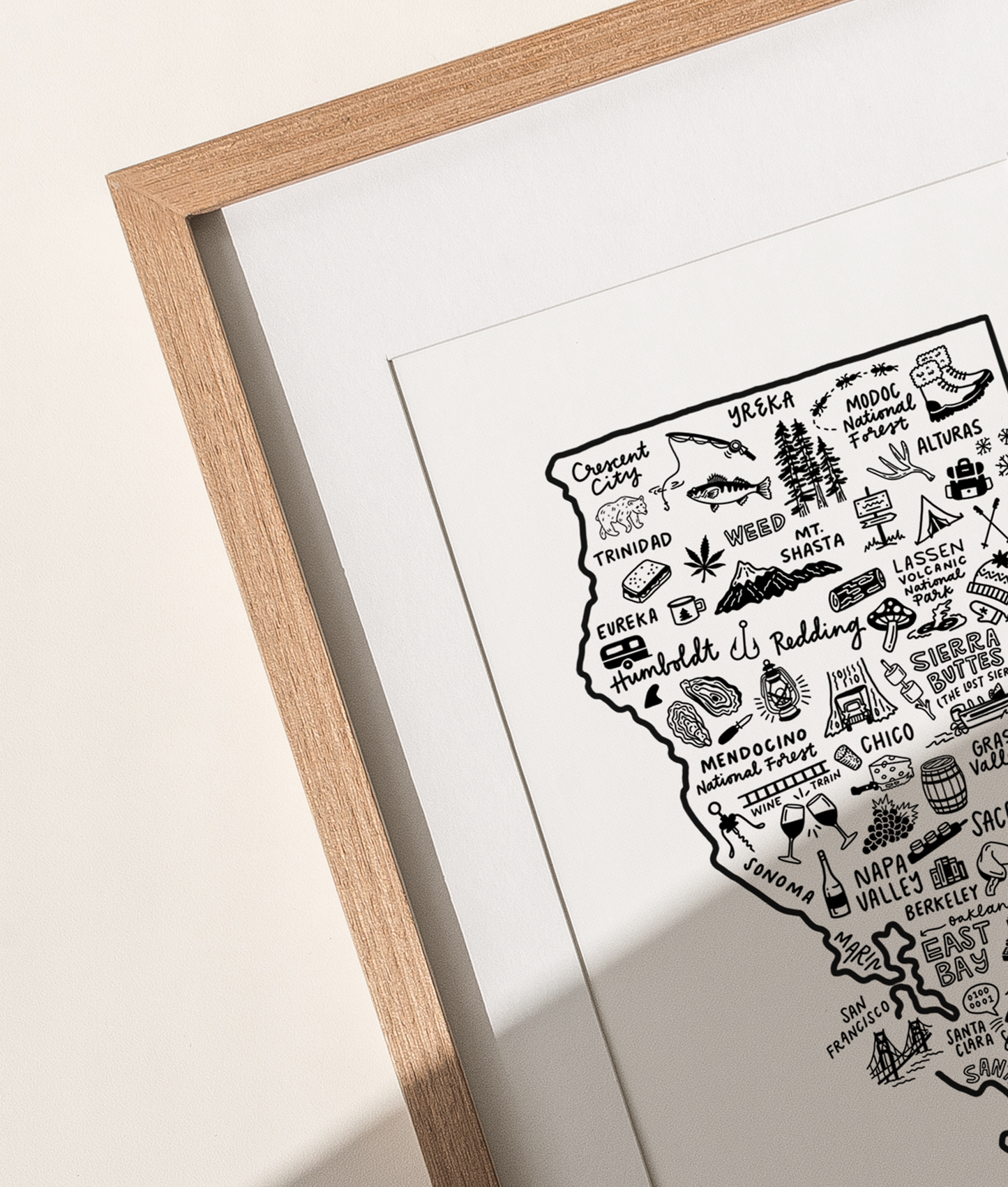 California State Map Print