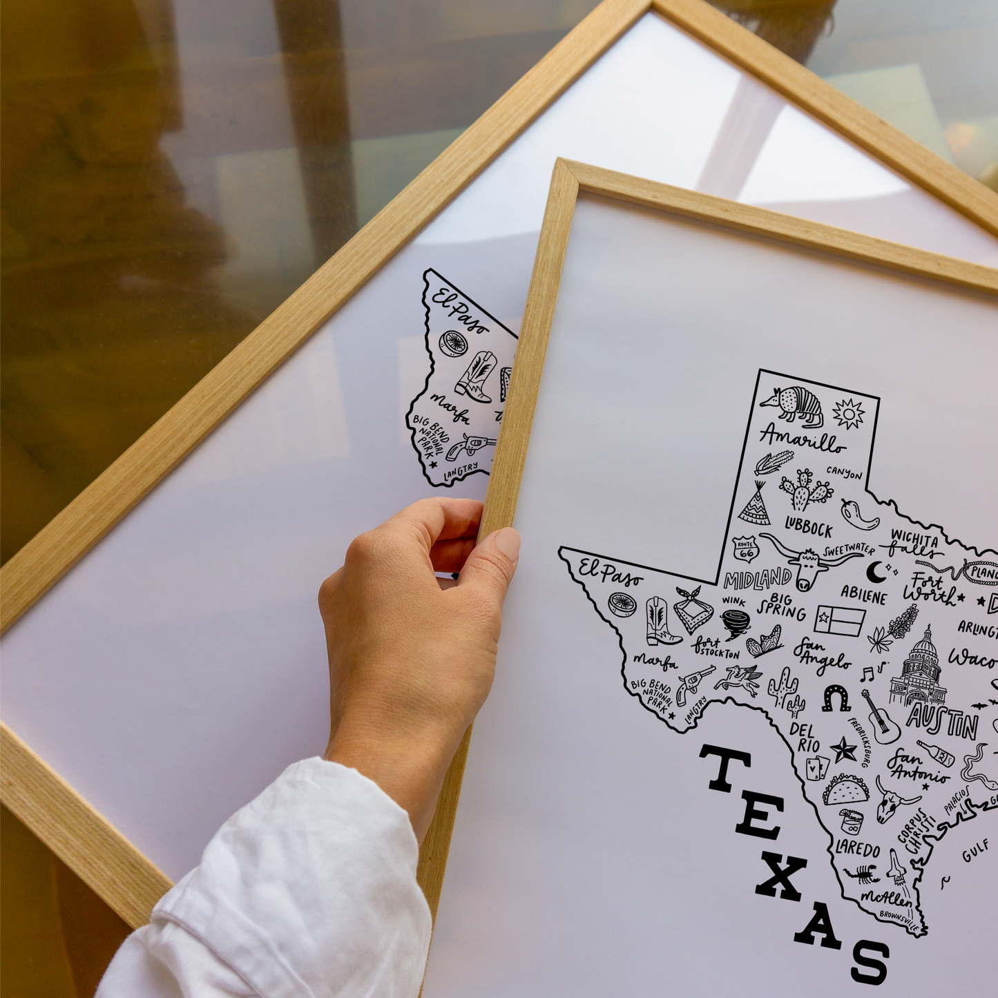 Texas State Map Print